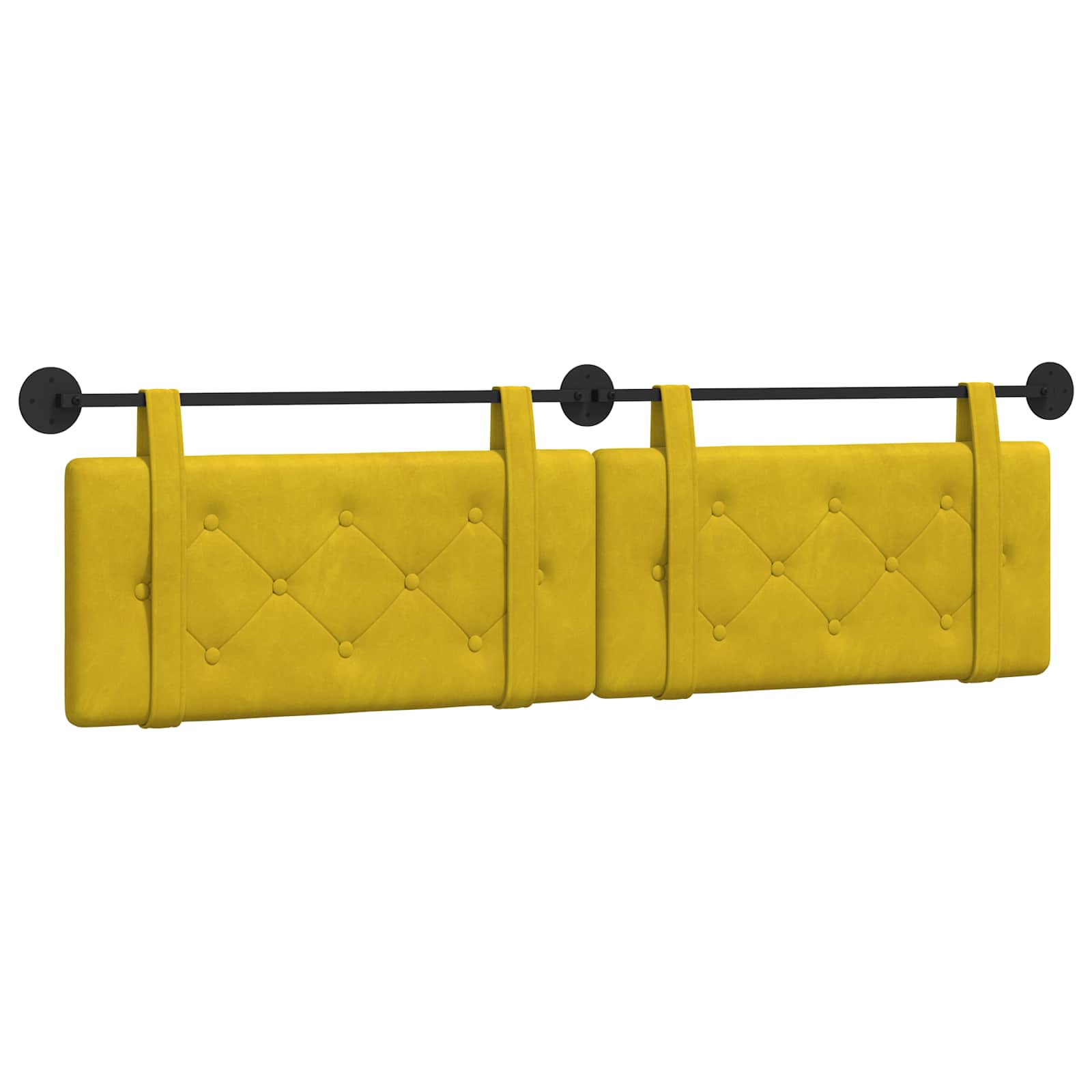 Tête de lit suspendue Jaune Velours - XIOS