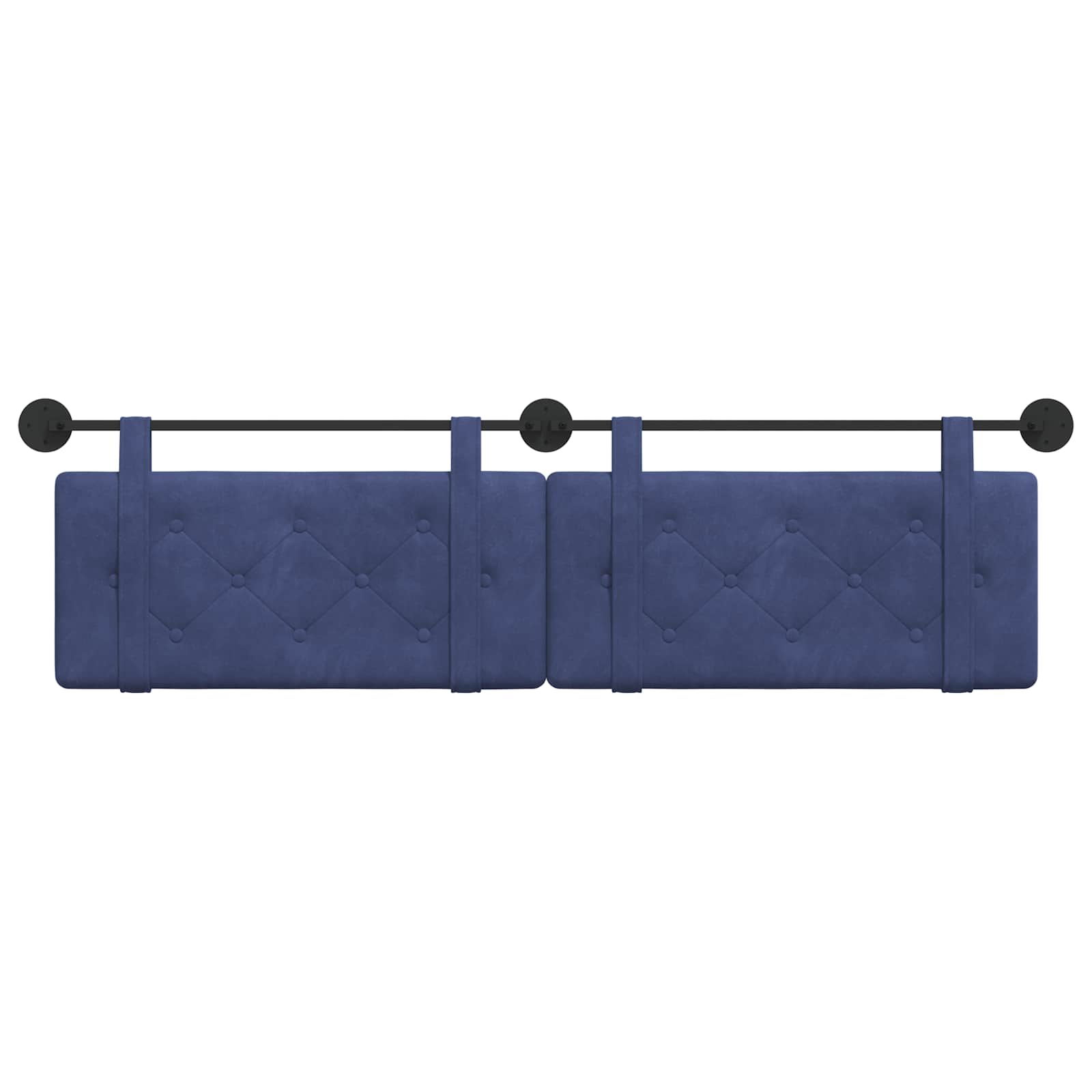 Tête de lit suspendue Bleu police Velours - XIOS