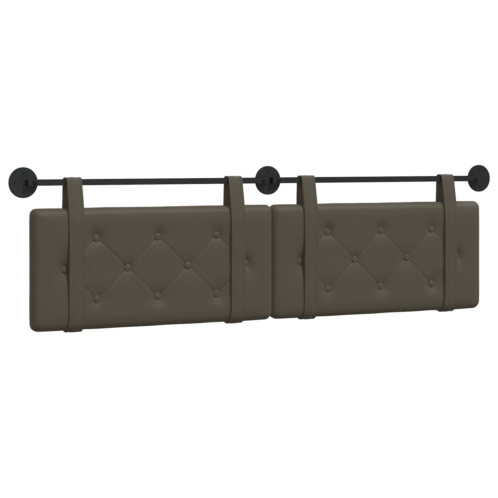 Tête de lit suspendue Gris 190 x 55 x 5 cm Simili cuir - XIOS