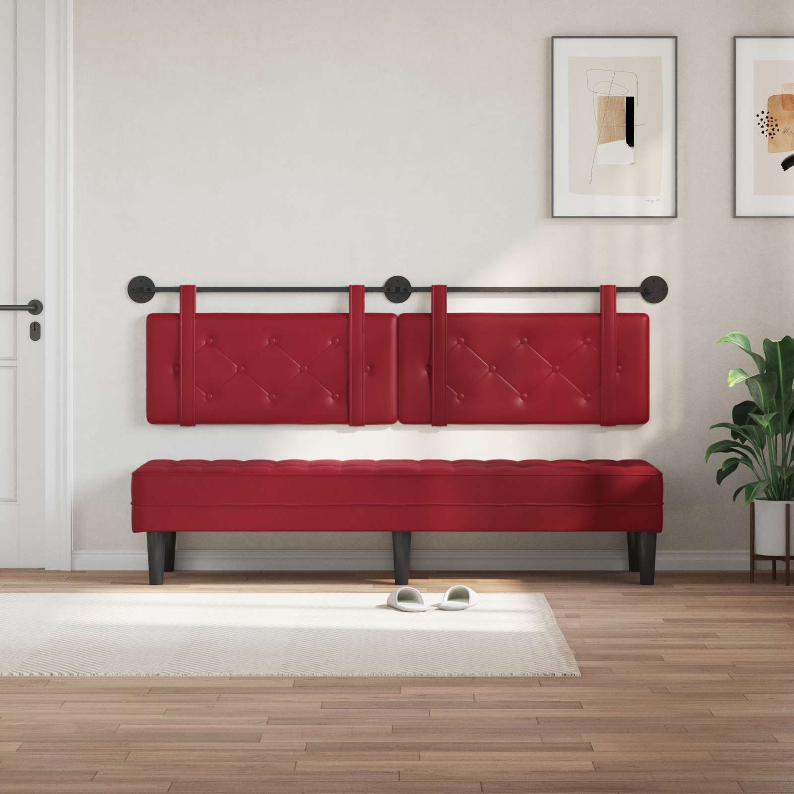 Tête de lit suspendue Bordeaux Simili cuir - XIOS