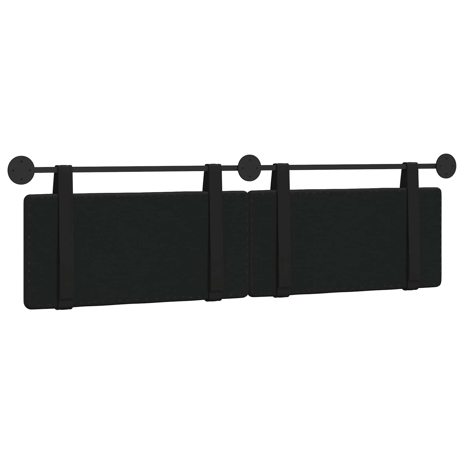 Tête de lit suspendue Noir Simili cuir - XIOS