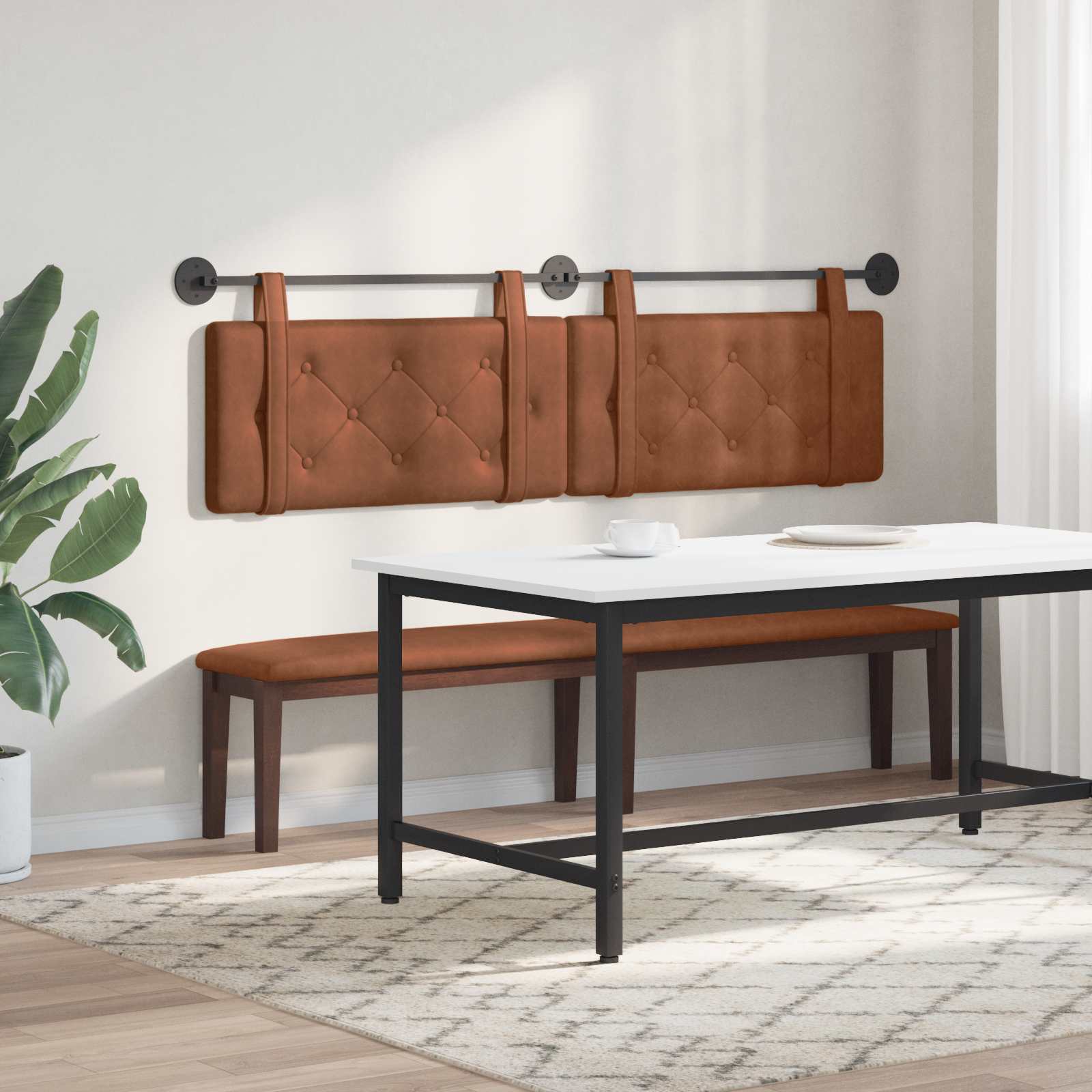 Tête de lit suspendue Marron PU antique - XIOS