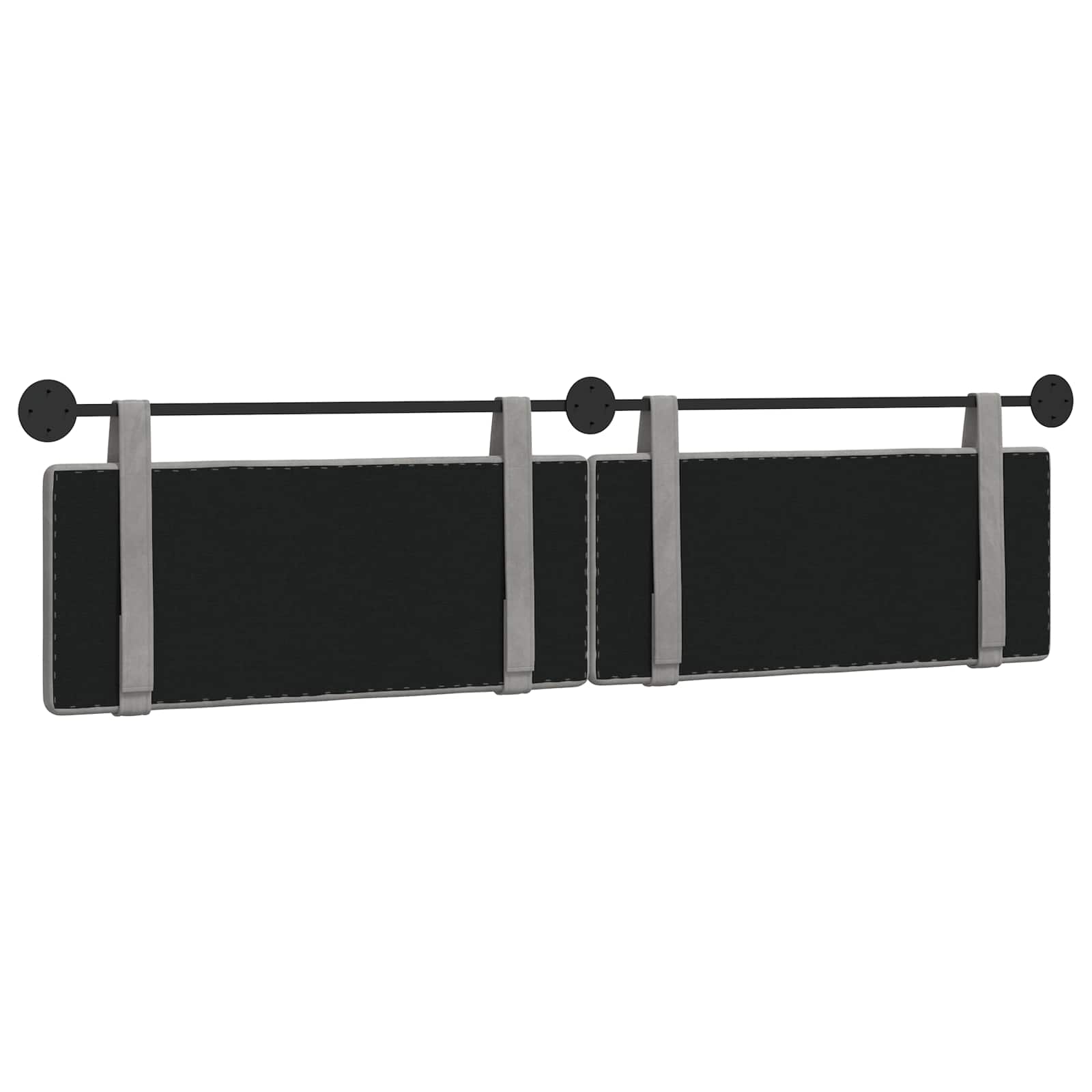 Tête de lit suspendue Gris clair 210 x 55 x 5 cm Velours - XIOS