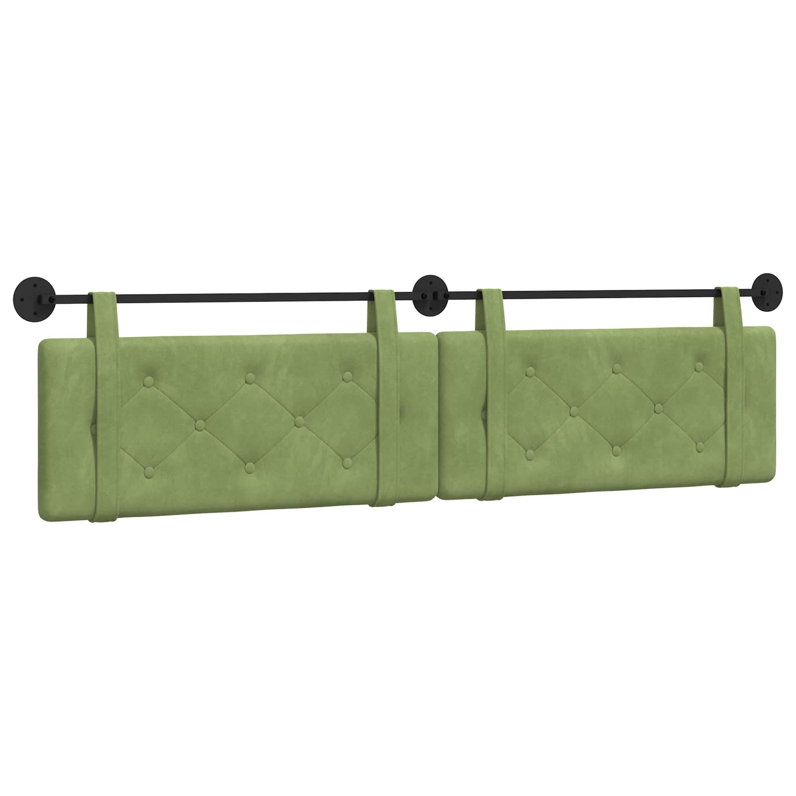 Tête de lit suspendue Vert clair 210 x 55 x 5 cm Velours - XIOS