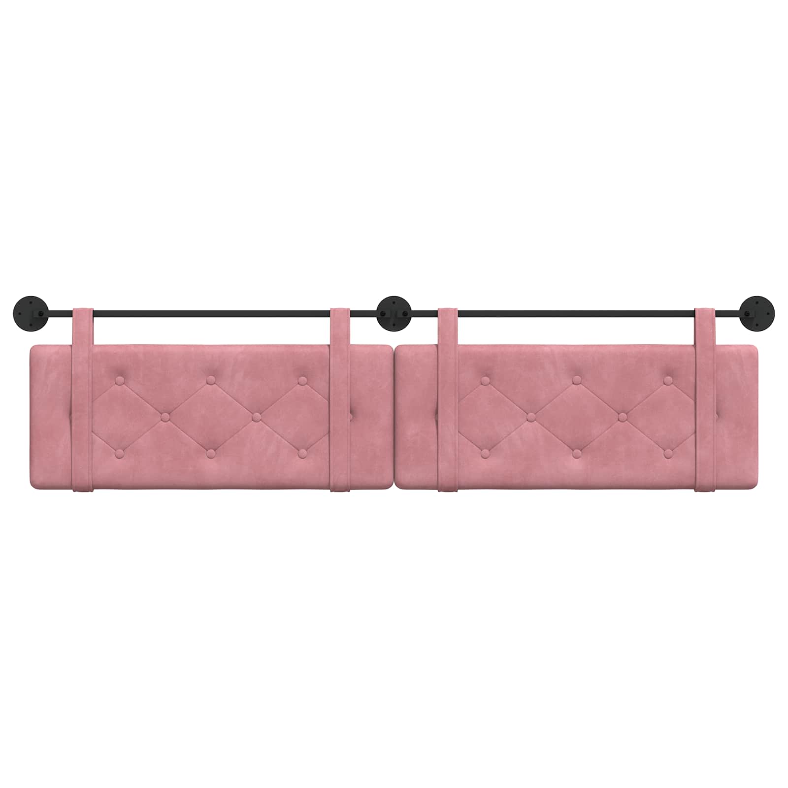 Tête de lit suspendue Rose 210 x 55 x 5 cm Velours - XIOS