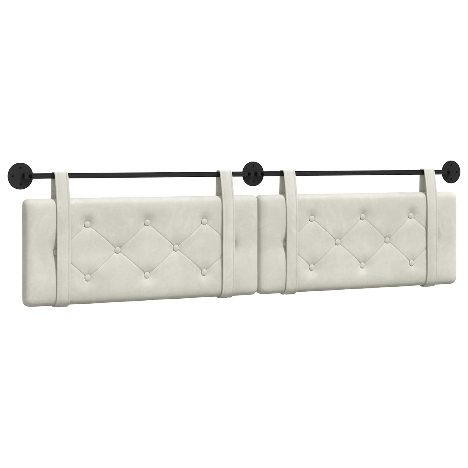 Tête de lit suspendue Crème 210 x 55 x 5 cm Velours - XIOS