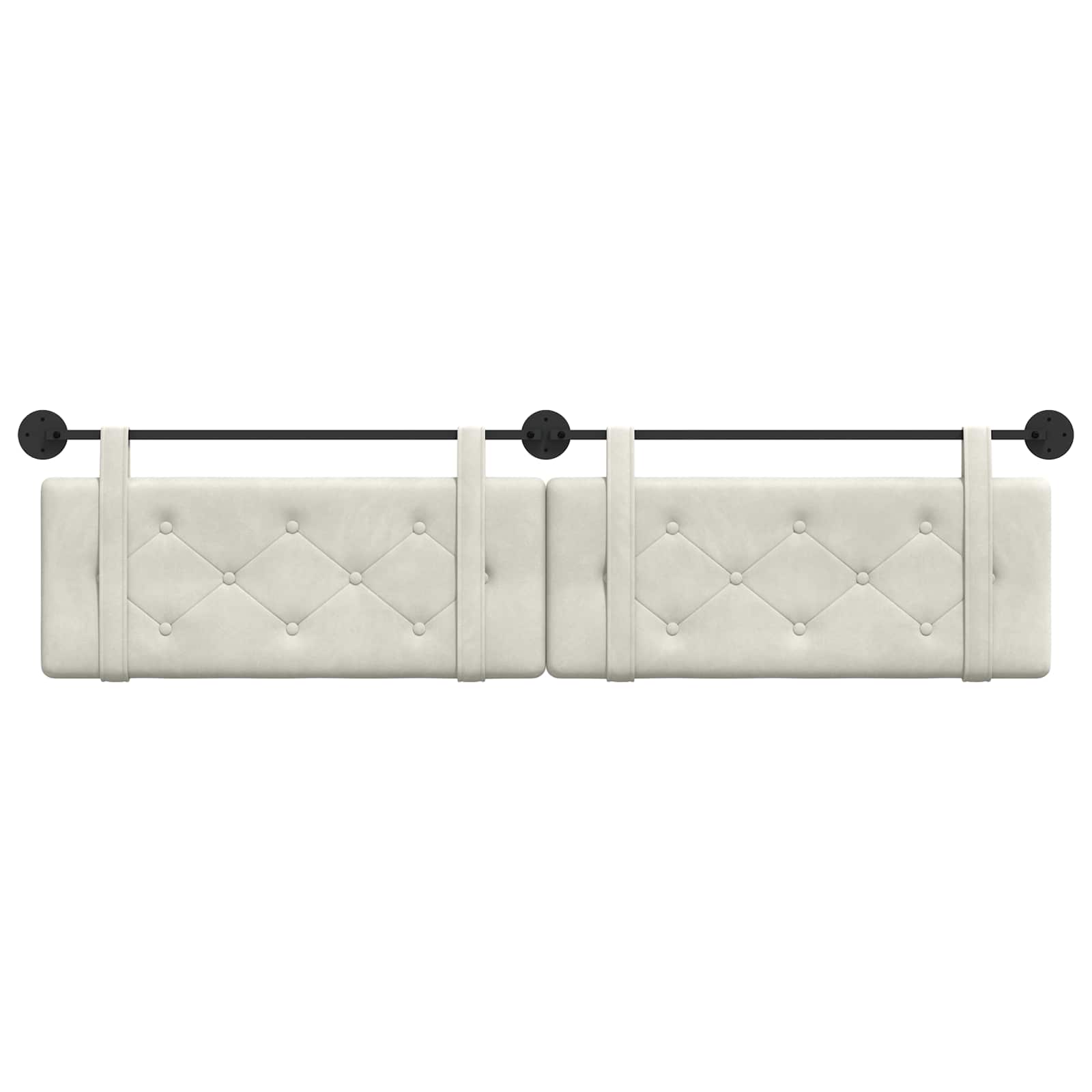 Tête de lit suspendue Crème 210 x 55 x 5 cm Velours - XIOS