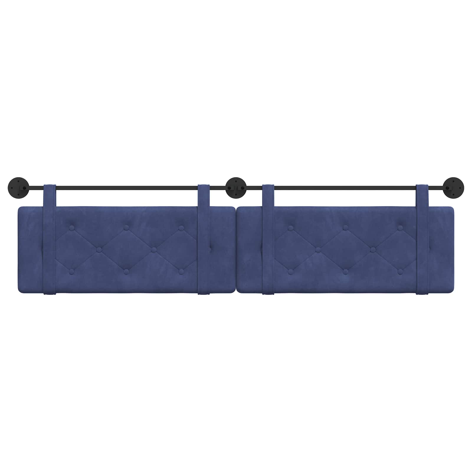 Tête de lit suspendue Bleu police 210 x 55 x 5 cm Velours - XIOS