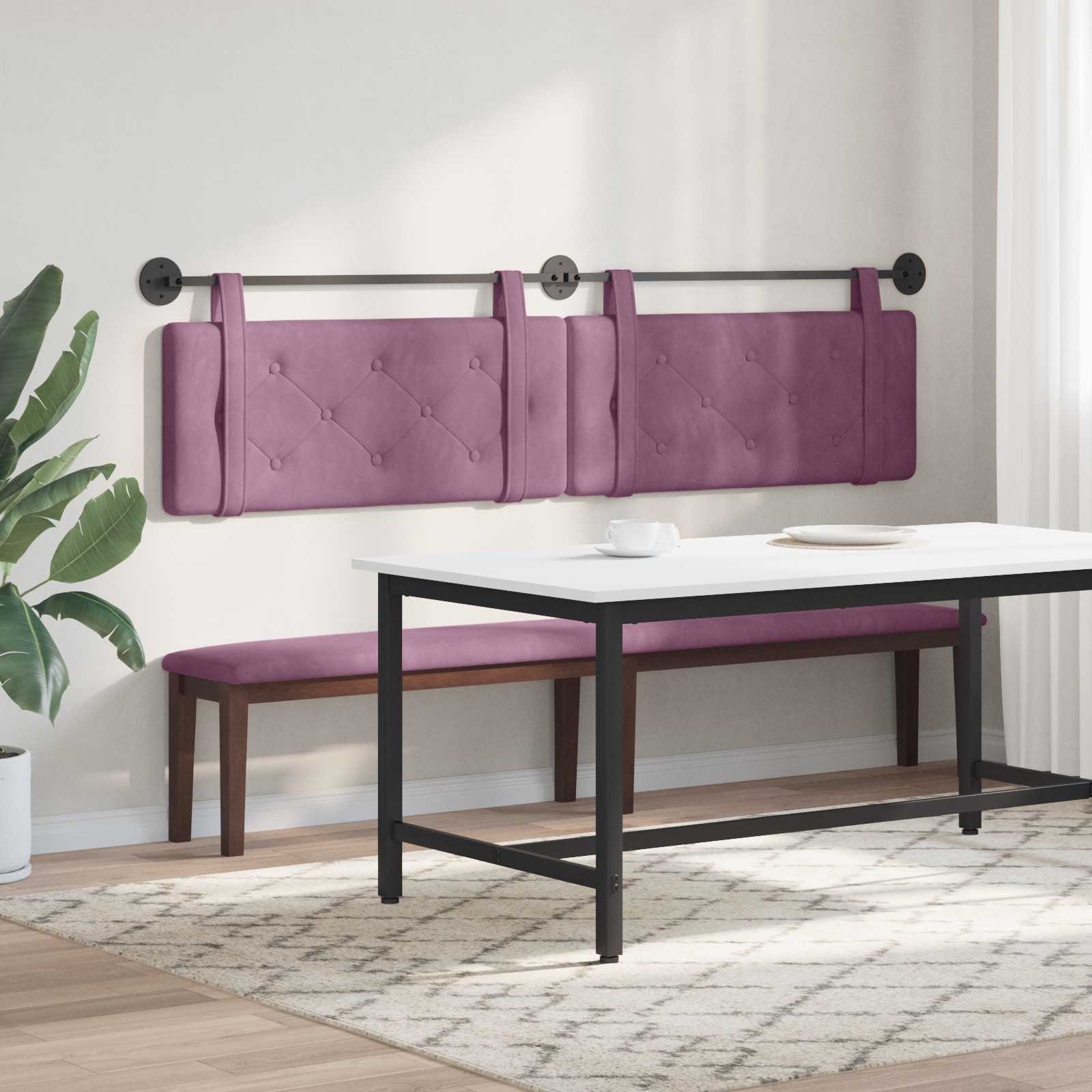 Tête de lit suspendue Pourpre 210 x 55 x 5 cm Velours - XIOS