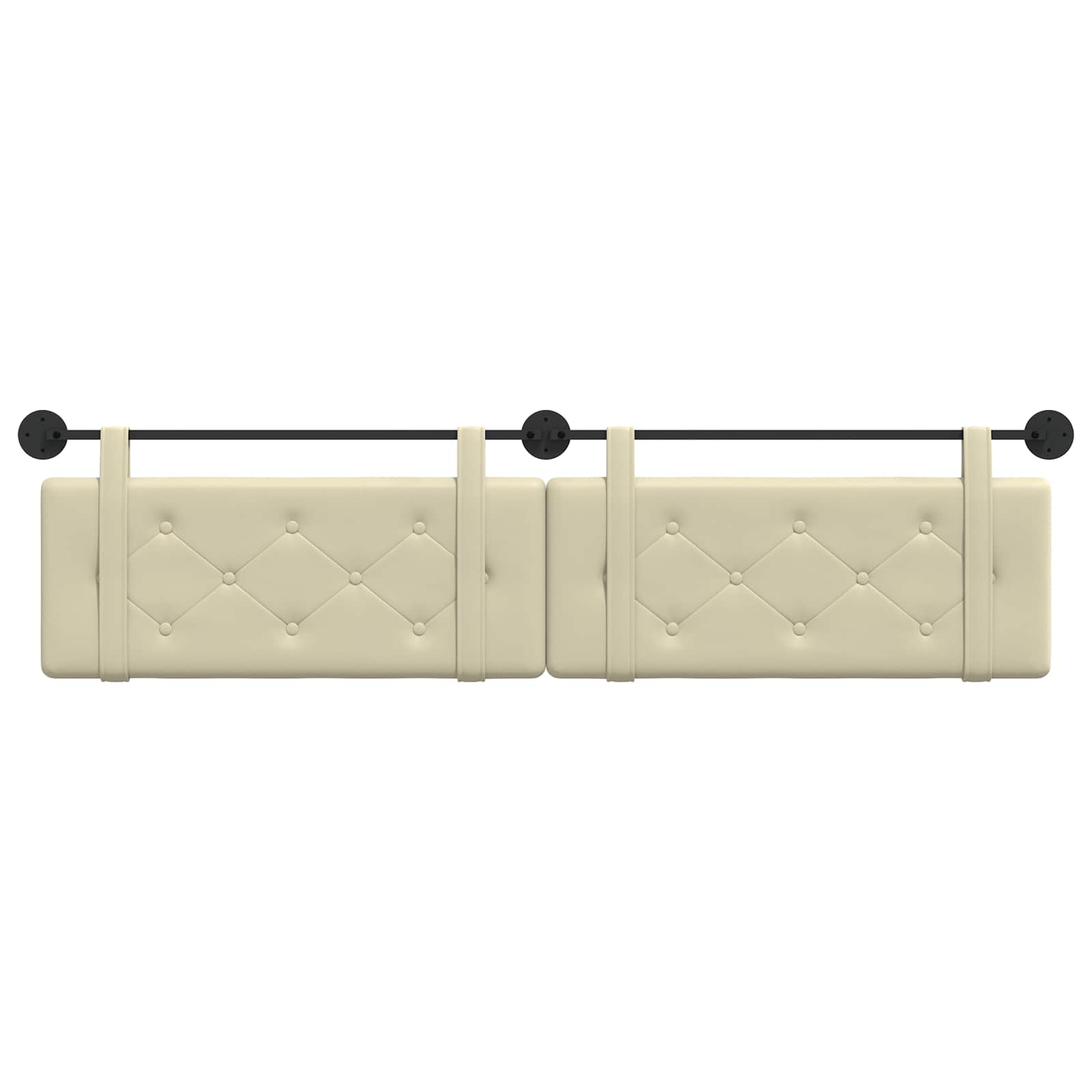 Tête de lit suspendue Crème 210 x 55 x 5 cm Simili cuir - XIOS