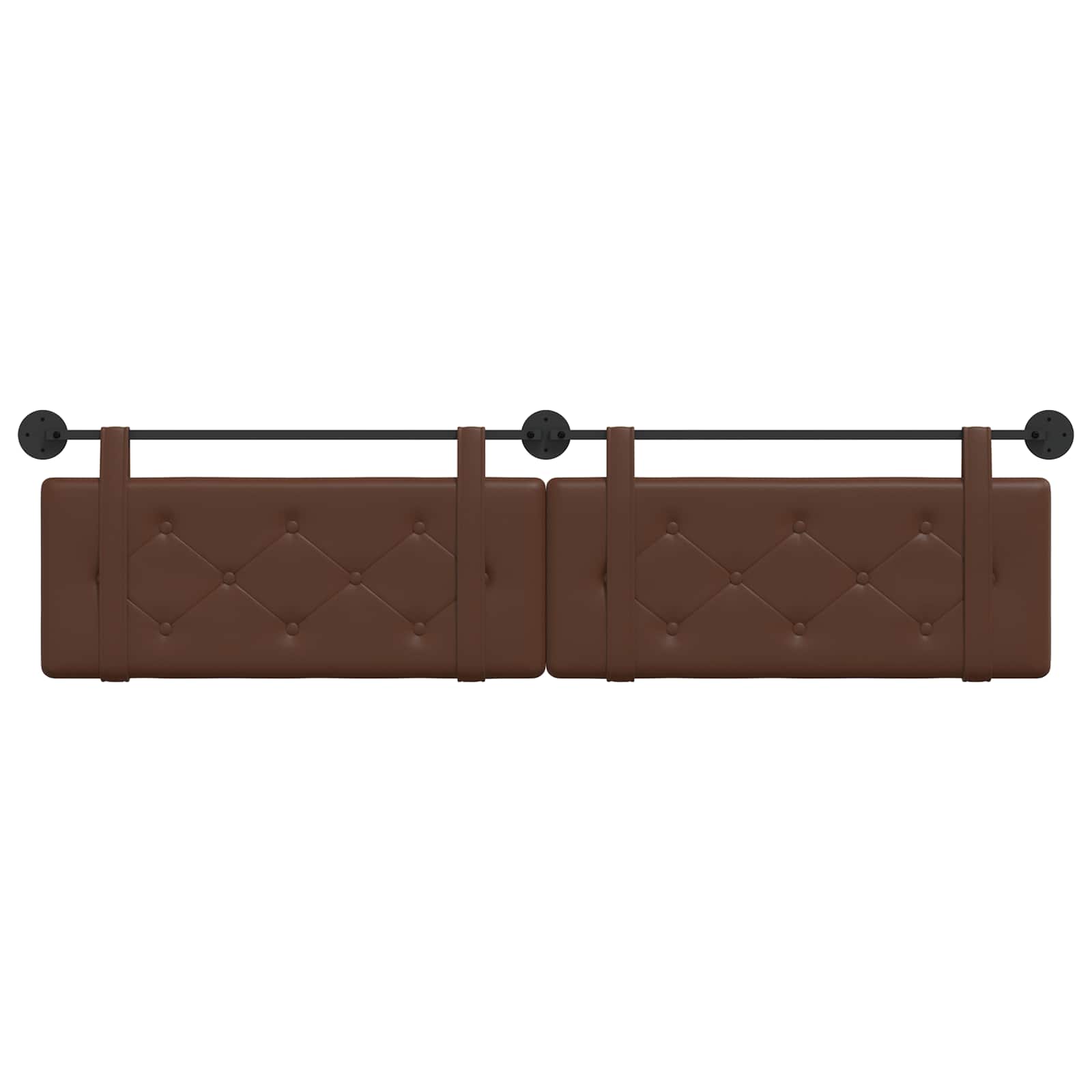 Tête de lit suspendue Marron 210 x 55 x 5 cm Simili cuir - XIOS