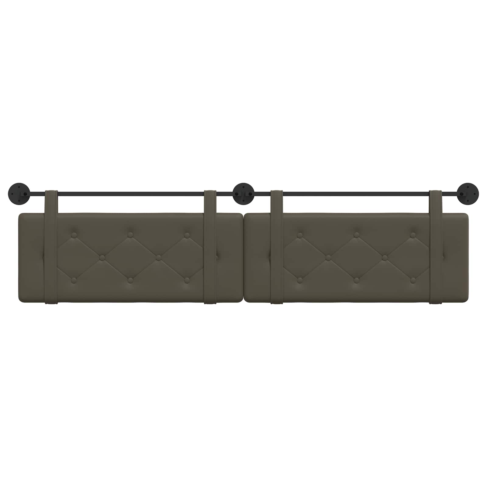 Tête de lit suspendue Gris 210 x 55 x 5 cm Simili cuir - XIOS
