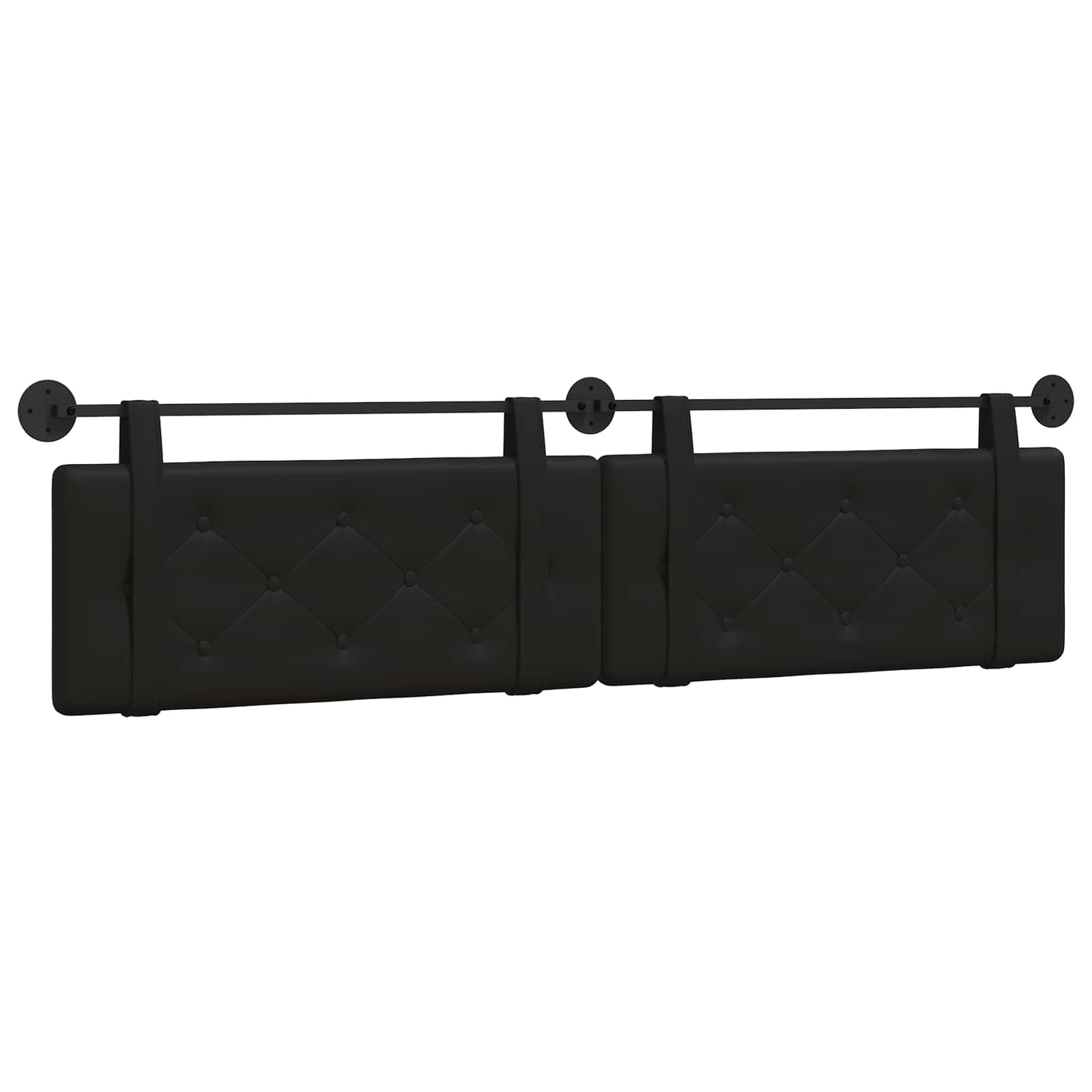 Tête de lit suspendue Noir 210 x 55 x 5 cm Simili cuir - XIOS
