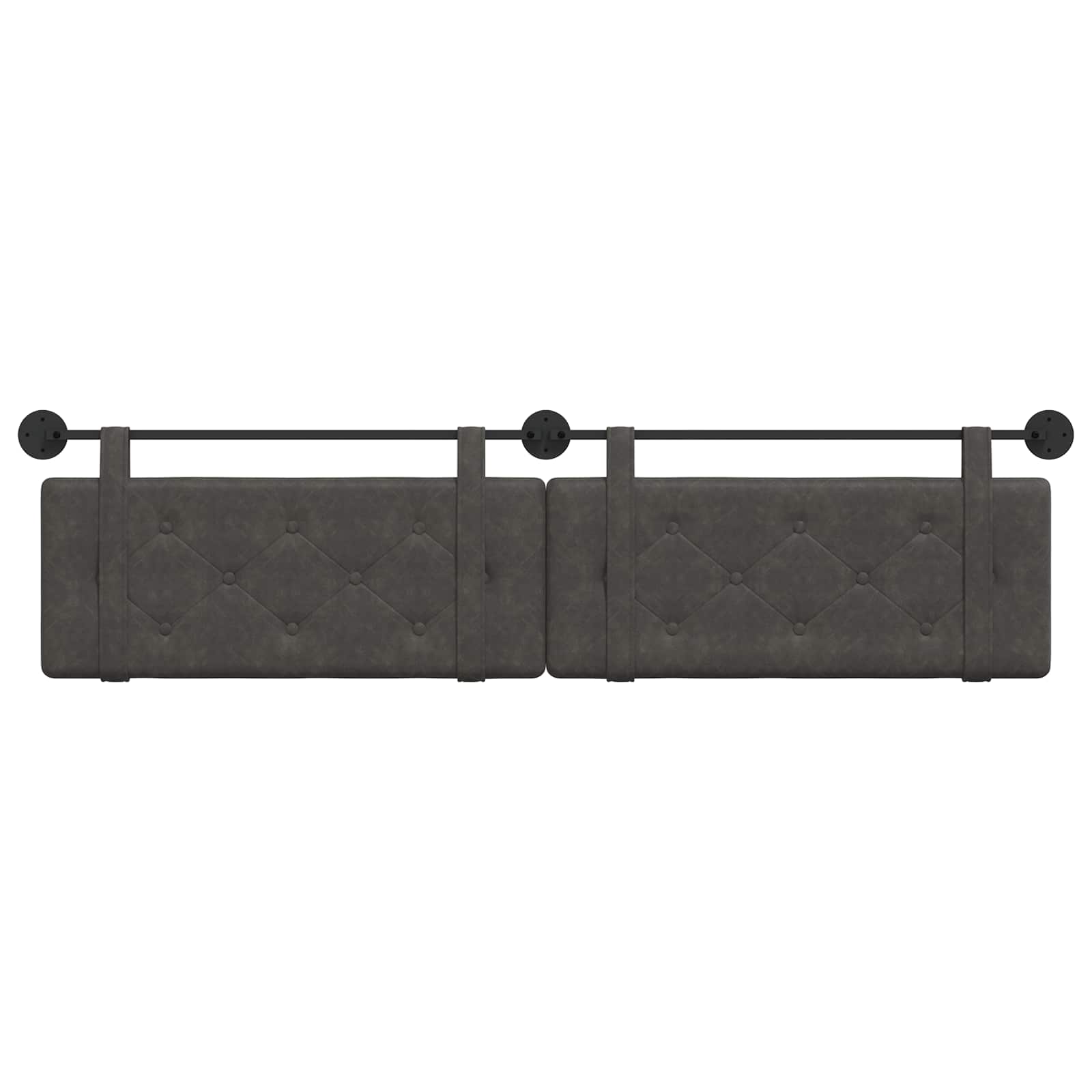 Tête de lit suspendue Noir 210 x 55 x 5 cm PU antique - XIOS