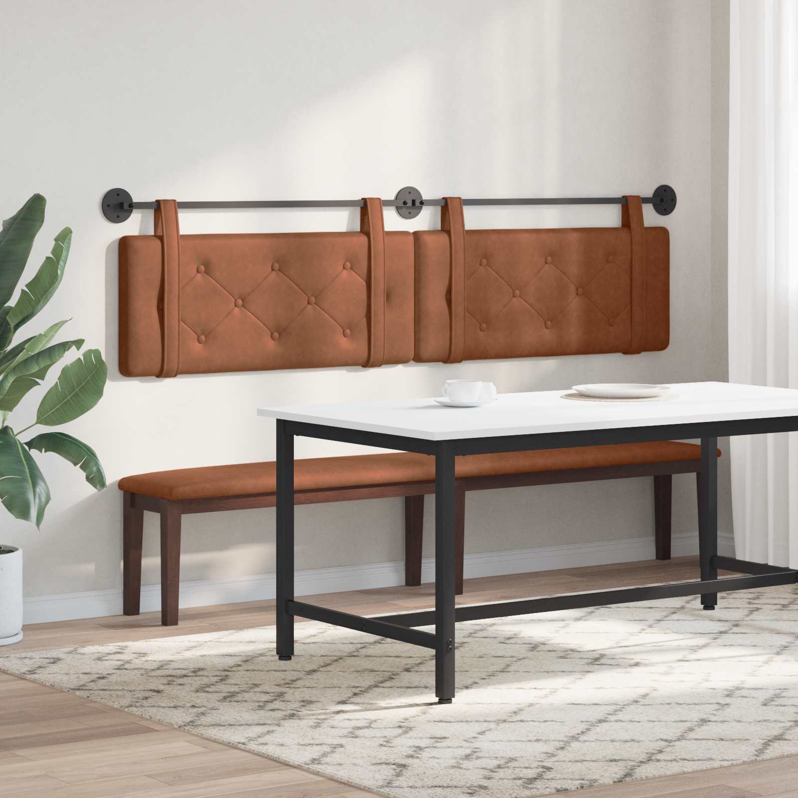 marron 2 pcs Marron 200 x 5 x 40 cm Panneau de particules - XIOS