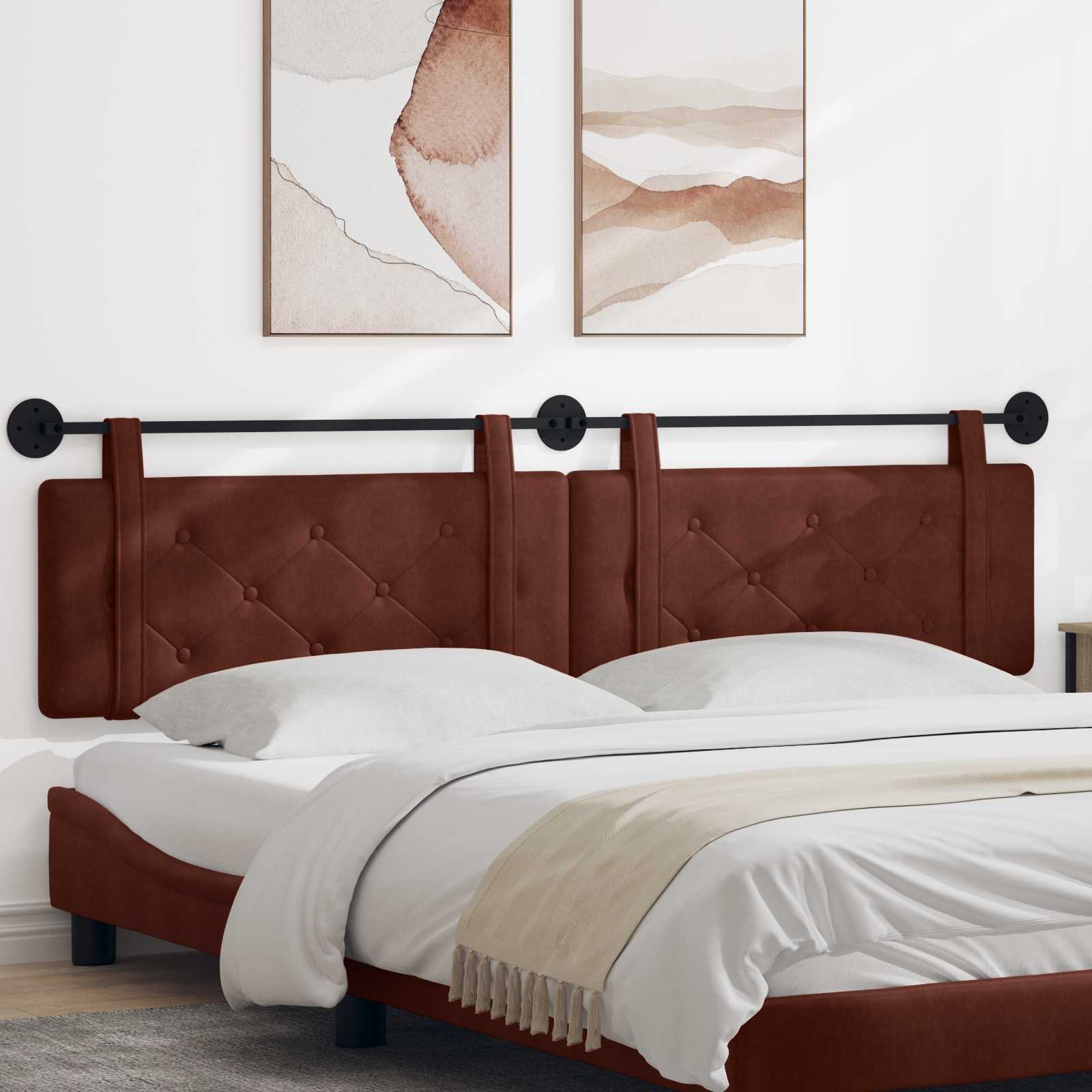 Tête de lit suspendue Brun Brillant PU antique - XIOS