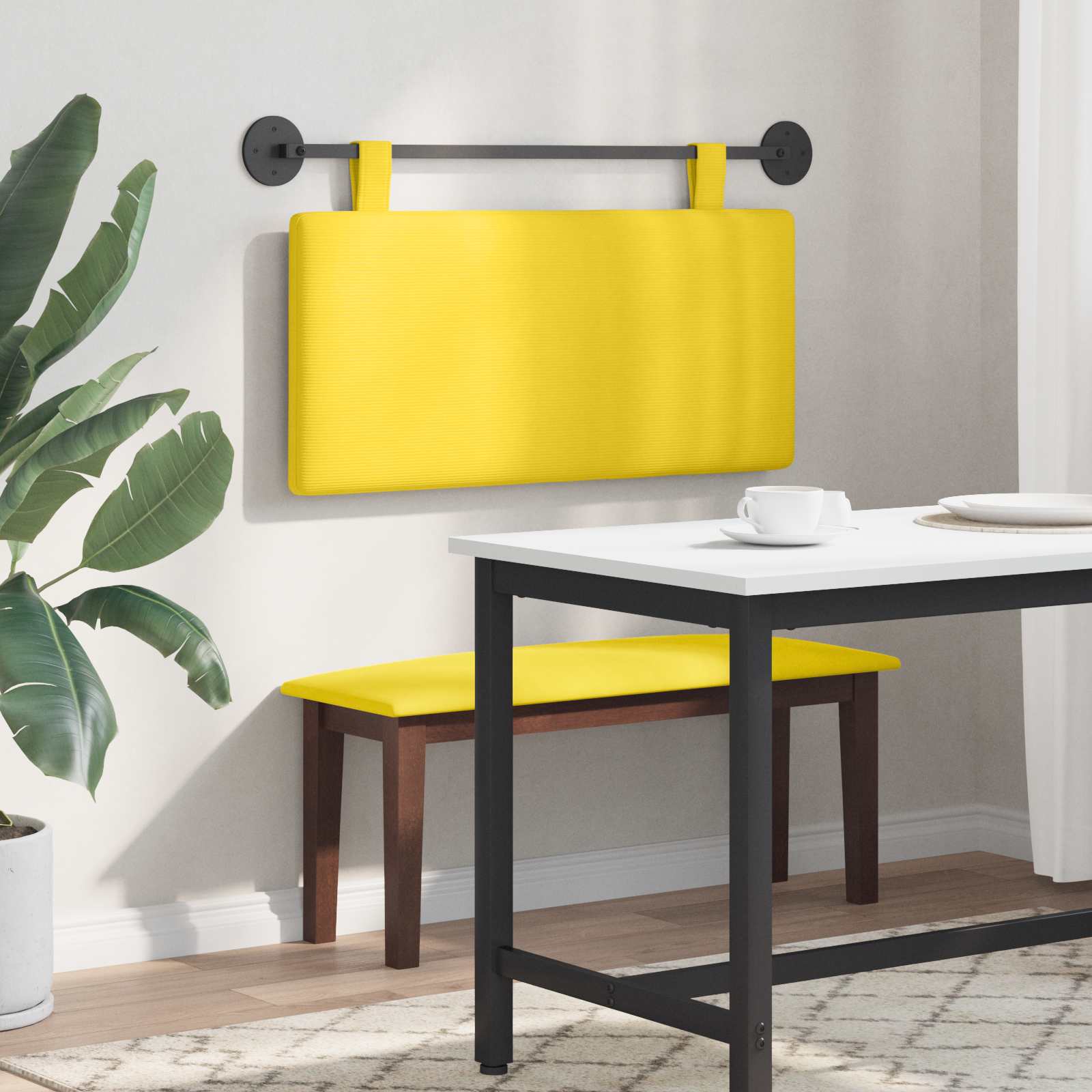 Tête de lit suspendue Tissu en velours côtelé - XIOS