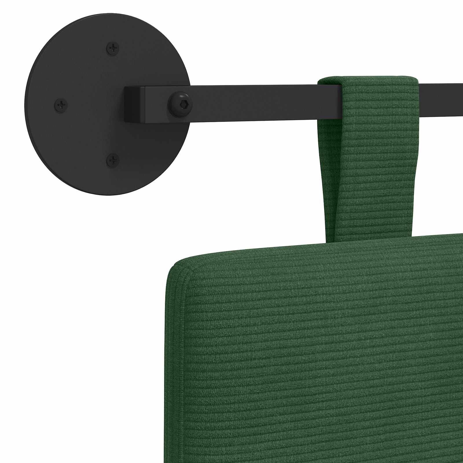 Tête de lit suspendue Vert Jungle Tissu en velours côtelé - XIOS