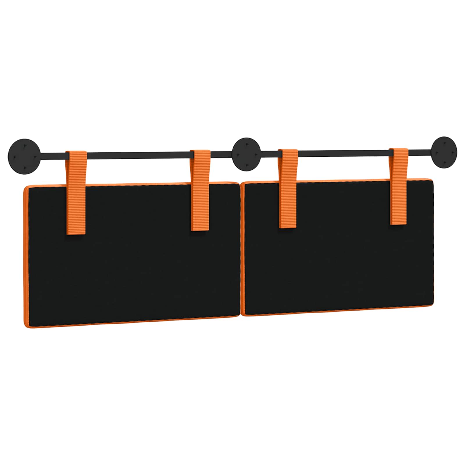 Tête de lit suspendue Orange Tissu en velours côtelé - XIOS