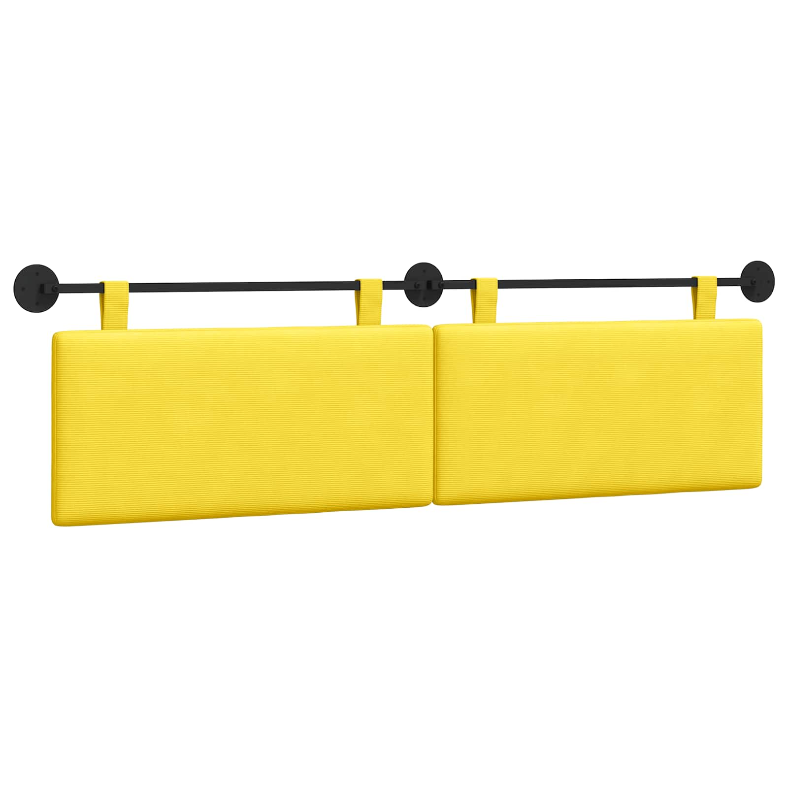 Tête de lit suspendue Jaune clair Tissu en velours côtelé - XIOS