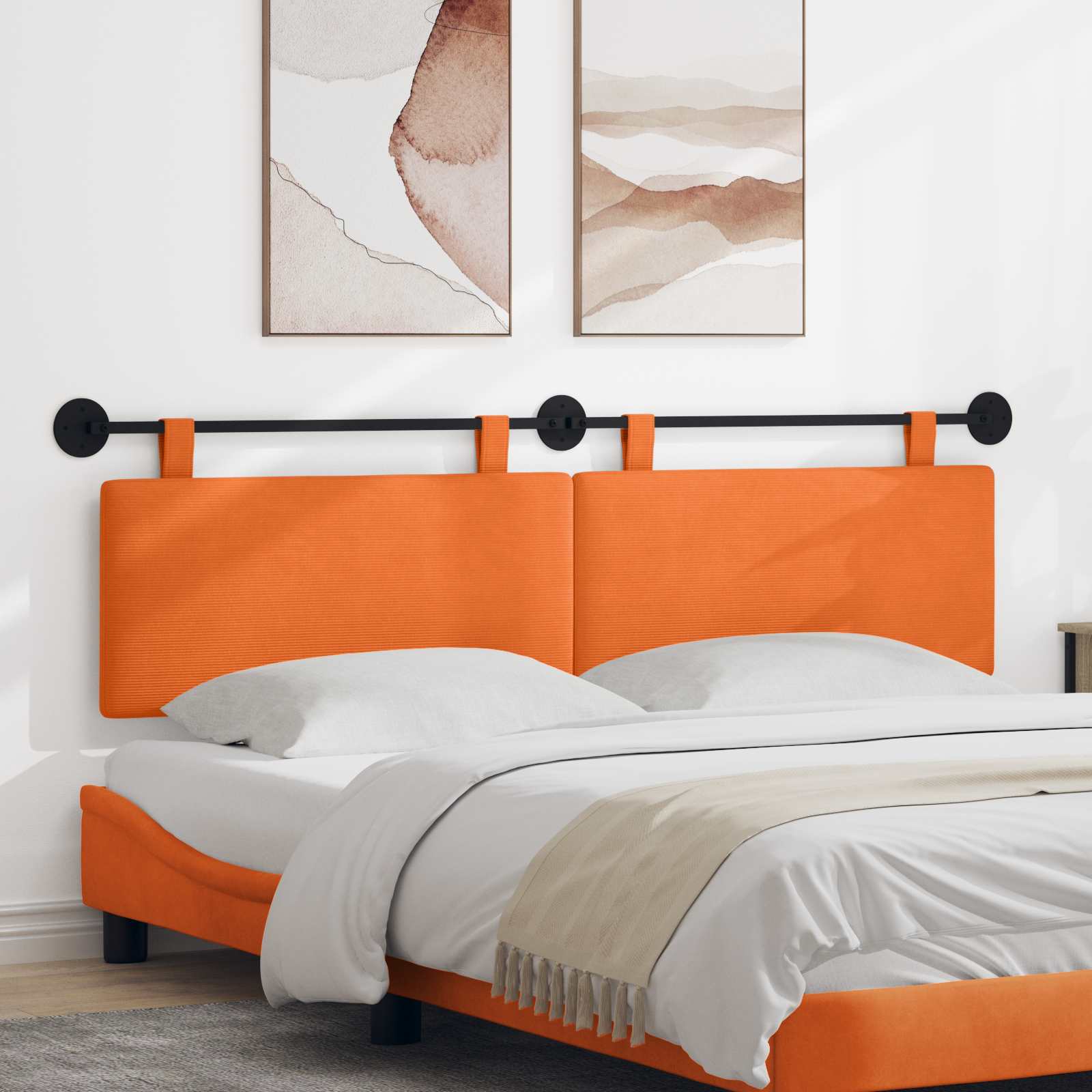 Tête de lit suspendue Tissu en velours côtelé - XIOS