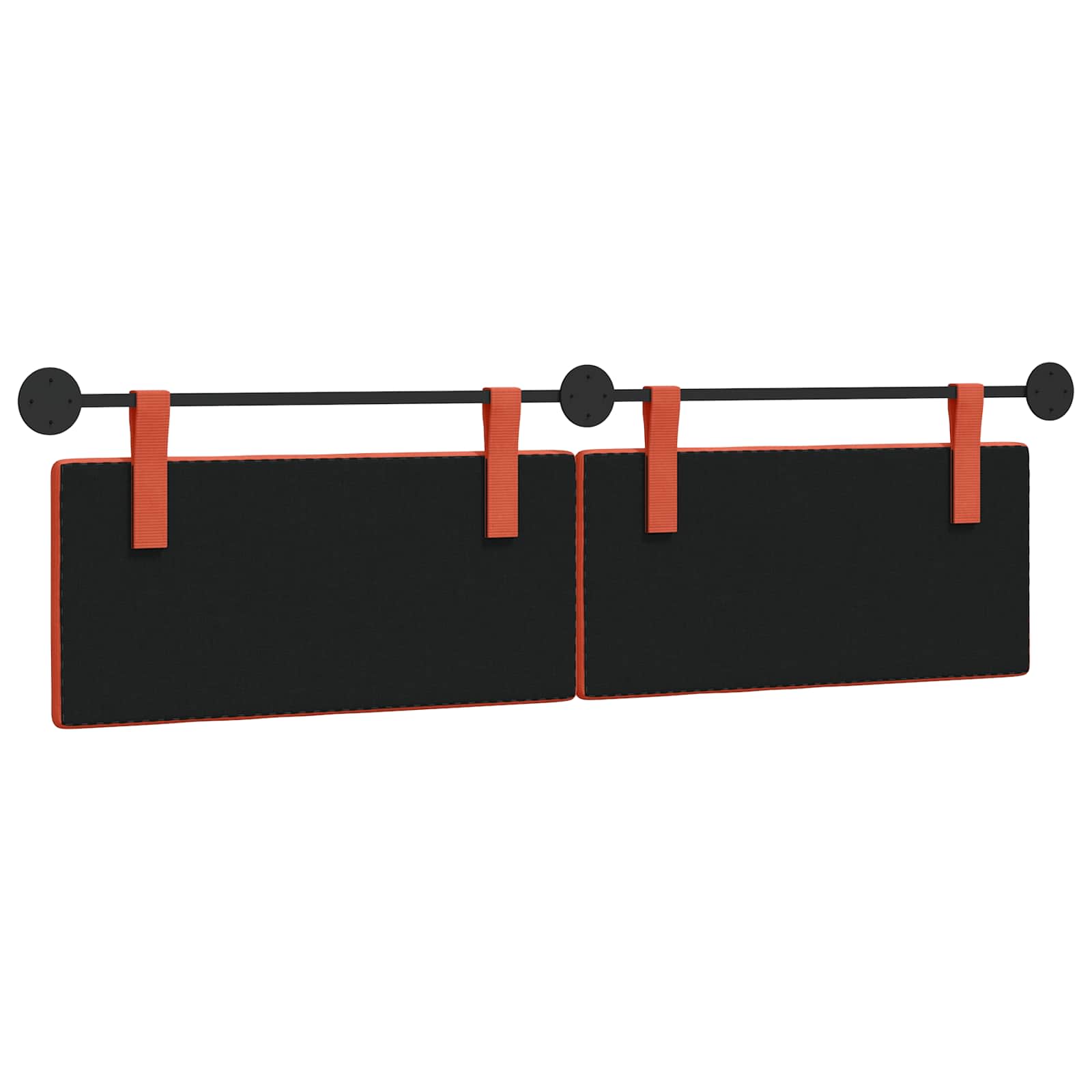Tête de lit suspendue Rouge orange Tissu en velours côtelé - XIOS