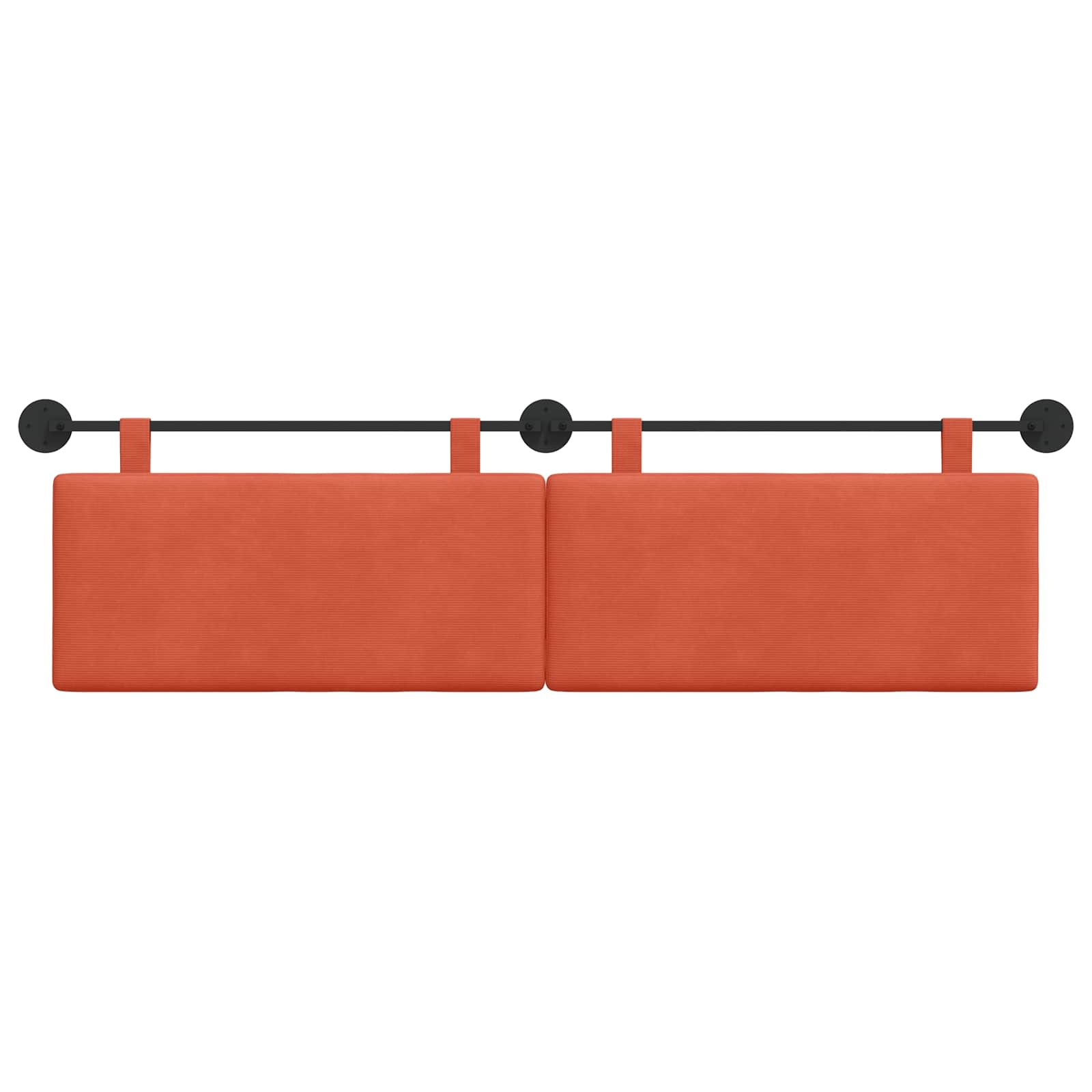 Tête de lit suspendue Rouge orange Tissu en velours côtelé - XIOS