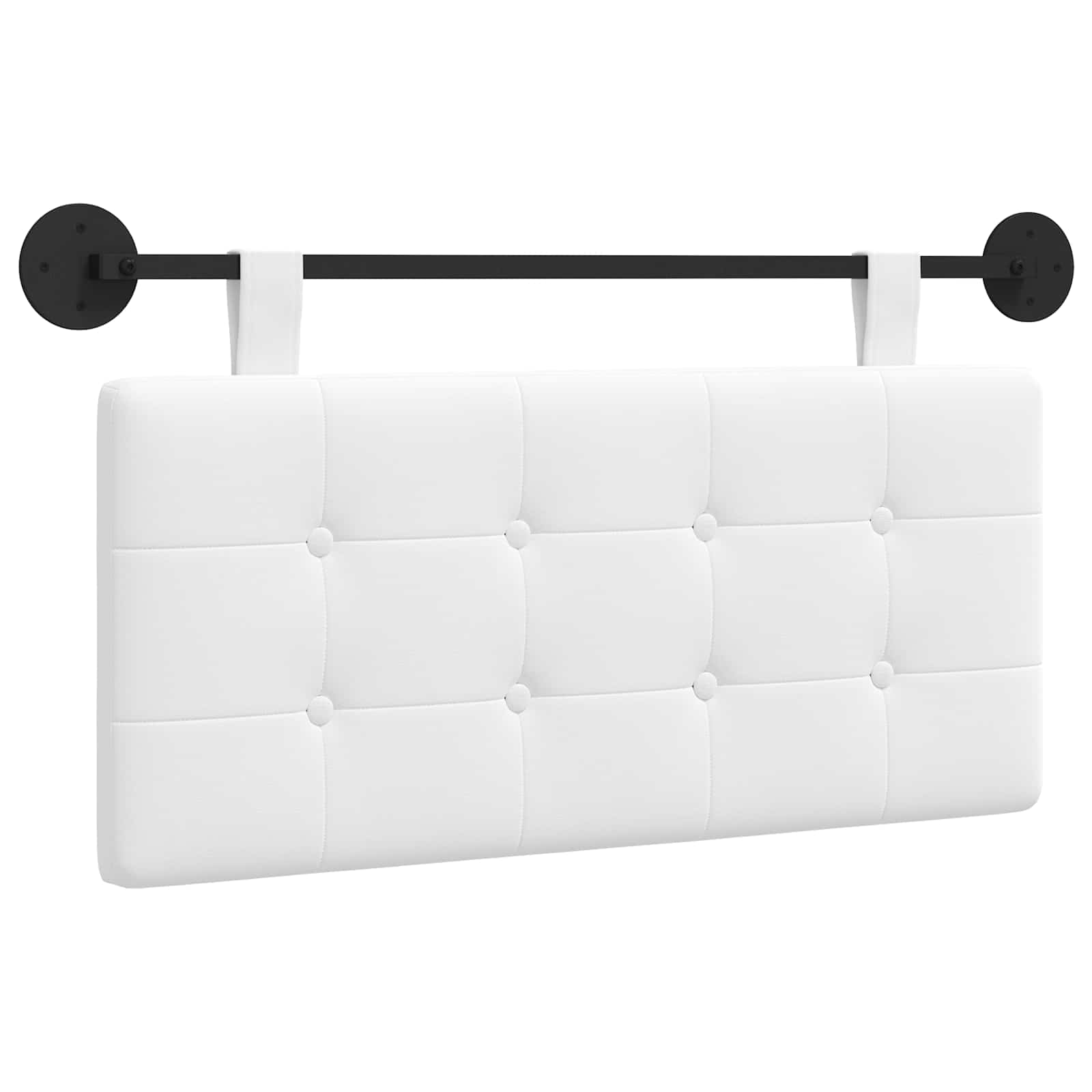 Tête de lit suspendue Montage mural Blanc 100 x 55 x 5 cm tissu - XIOS