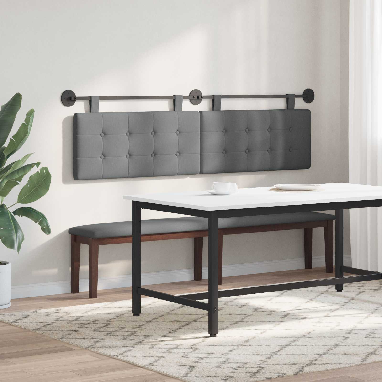 Tête de lit suspendue Gris foncé Tissu - XIOS