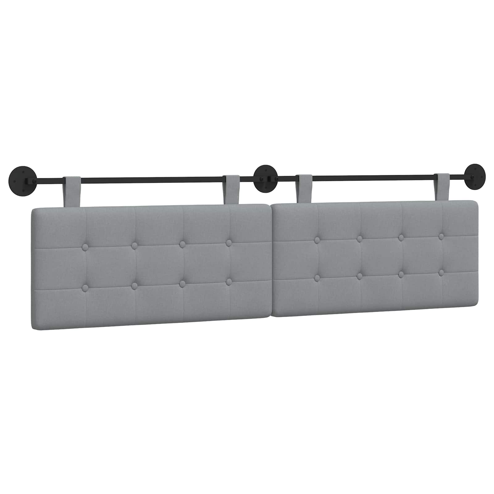 Tête de lit suspendue Gris clair tissu - XIOS