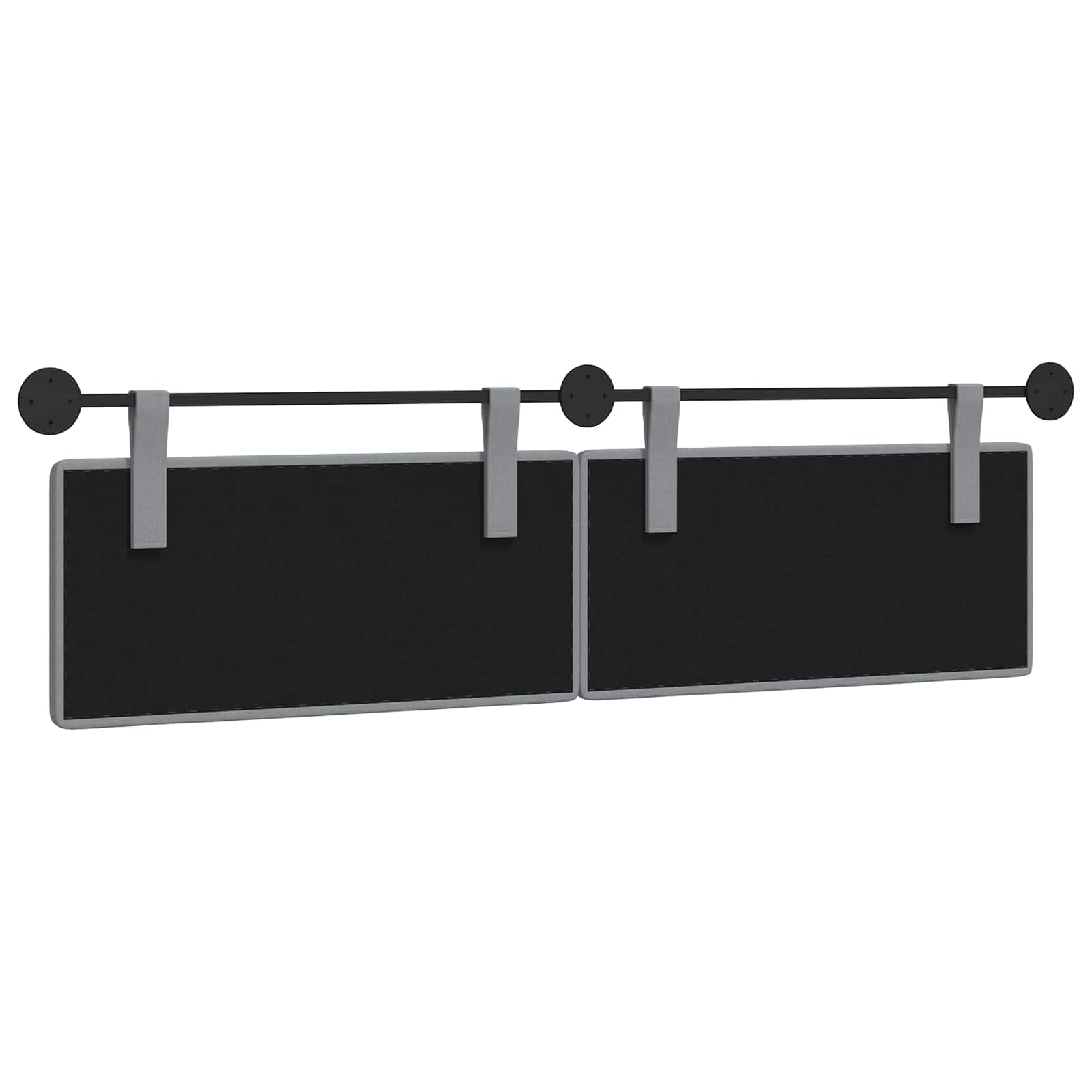 Tête de lit suspendue Gris clair tissu - XIOS