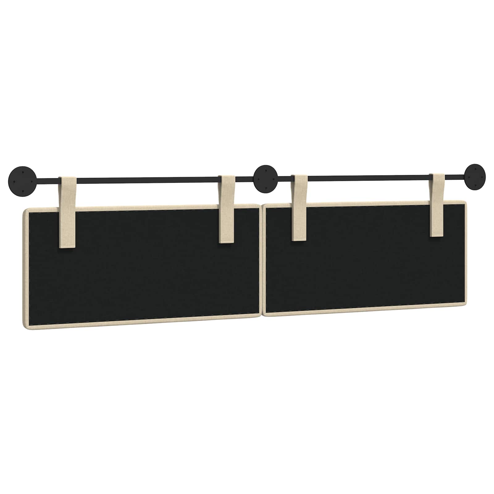Tête de lit suspendue Montage mural Crème 190 x 55 x 5 cm tissu - XIOS