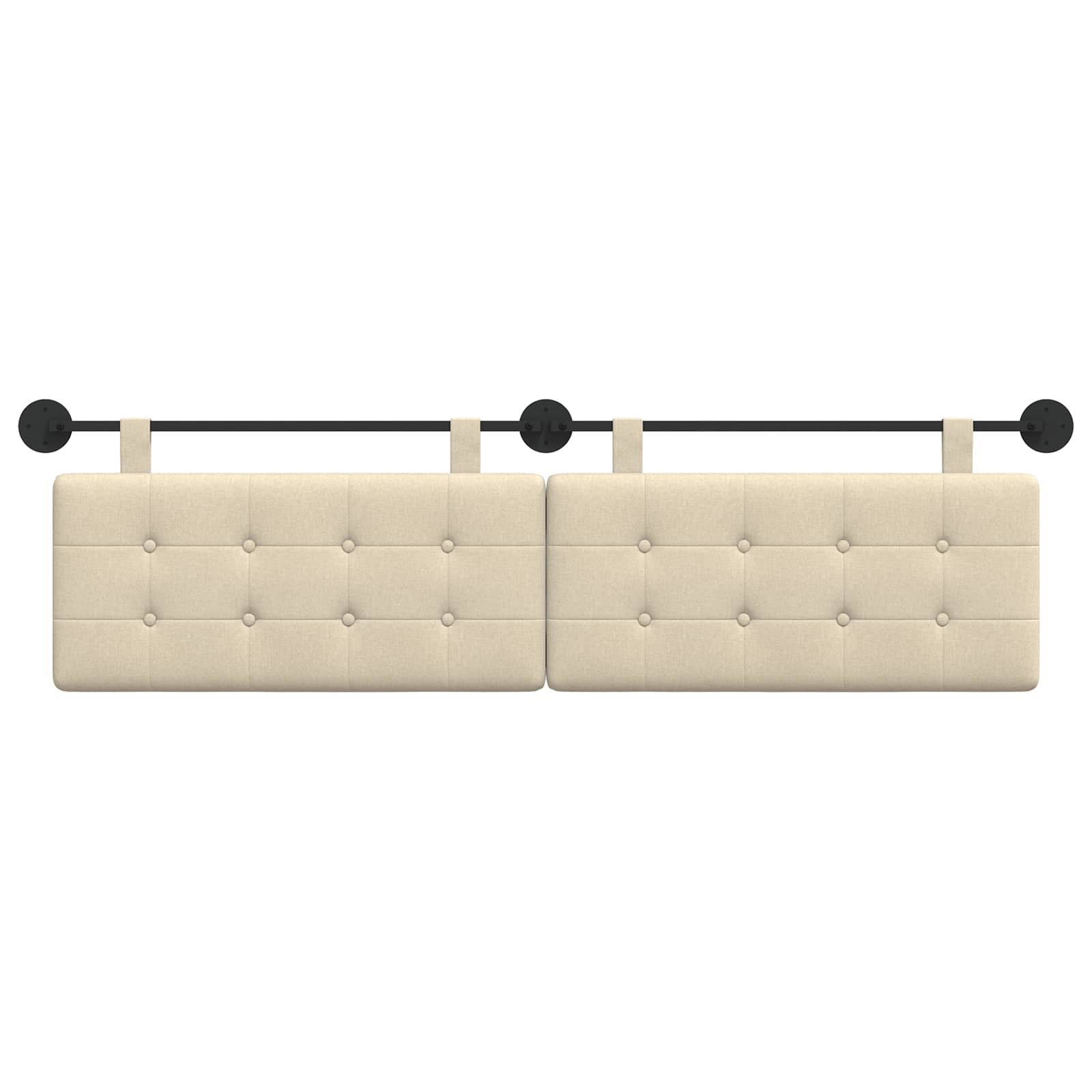 Tête de lit suspendue Montage mural Crème 190 x 55 x 5 cm tissu - XIOS