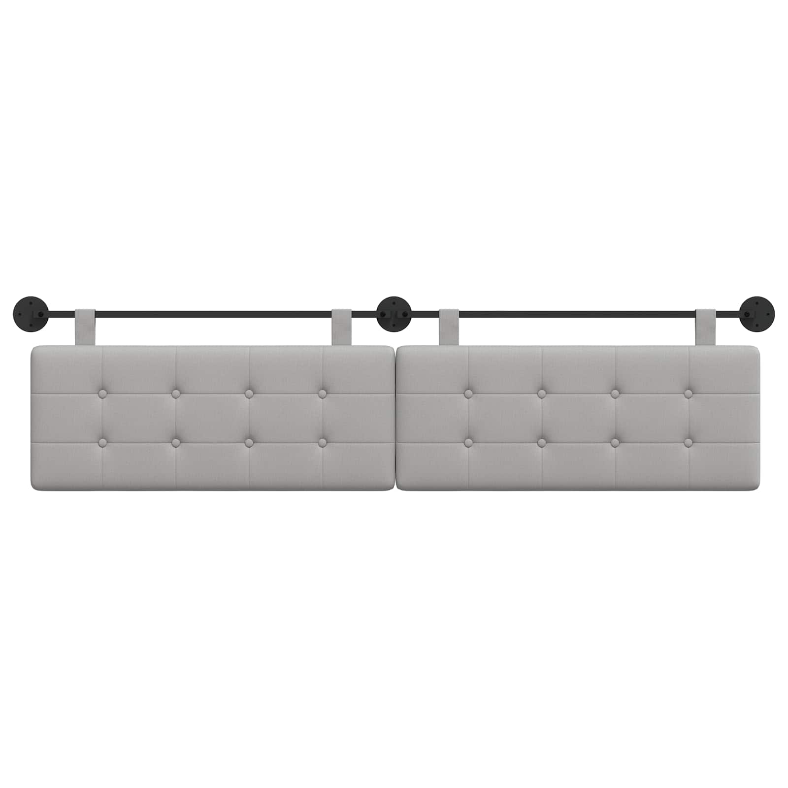 Tête de lit suspendue Gris nuage tissu - XIOS
