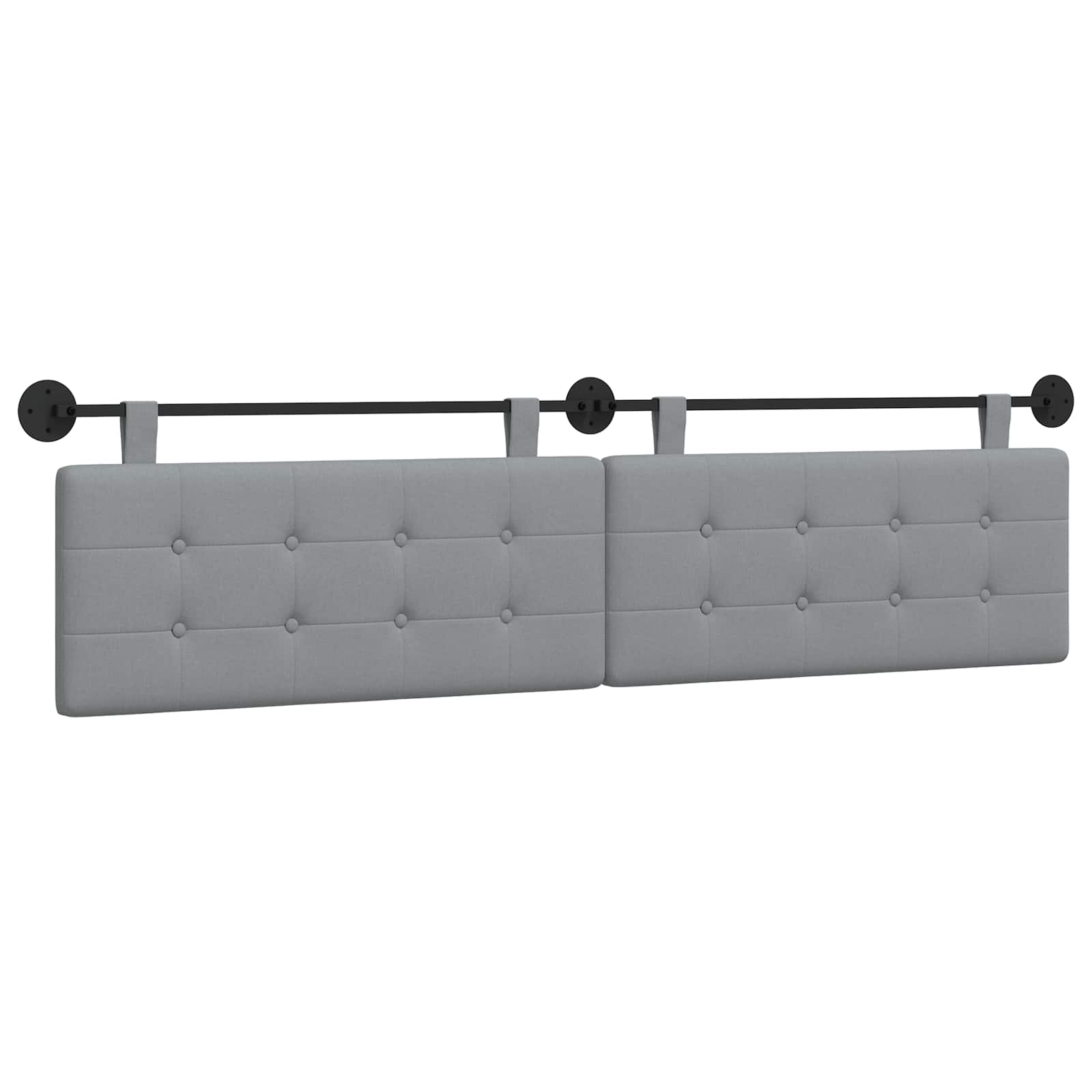 Tête de lit suspendue Gris clair tissu - XIOS