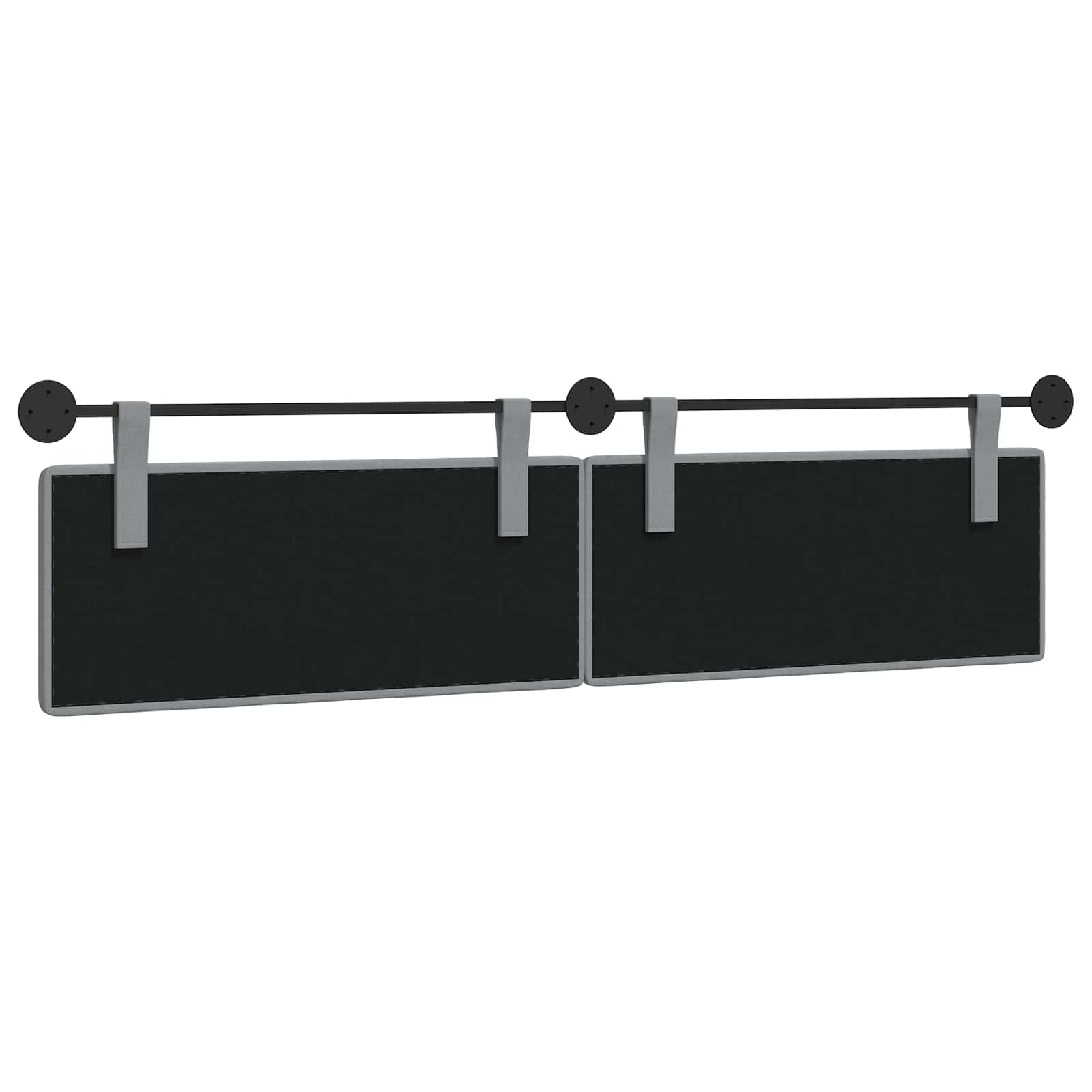 Tête de lit suspendue Gris clair tissu - XIOS