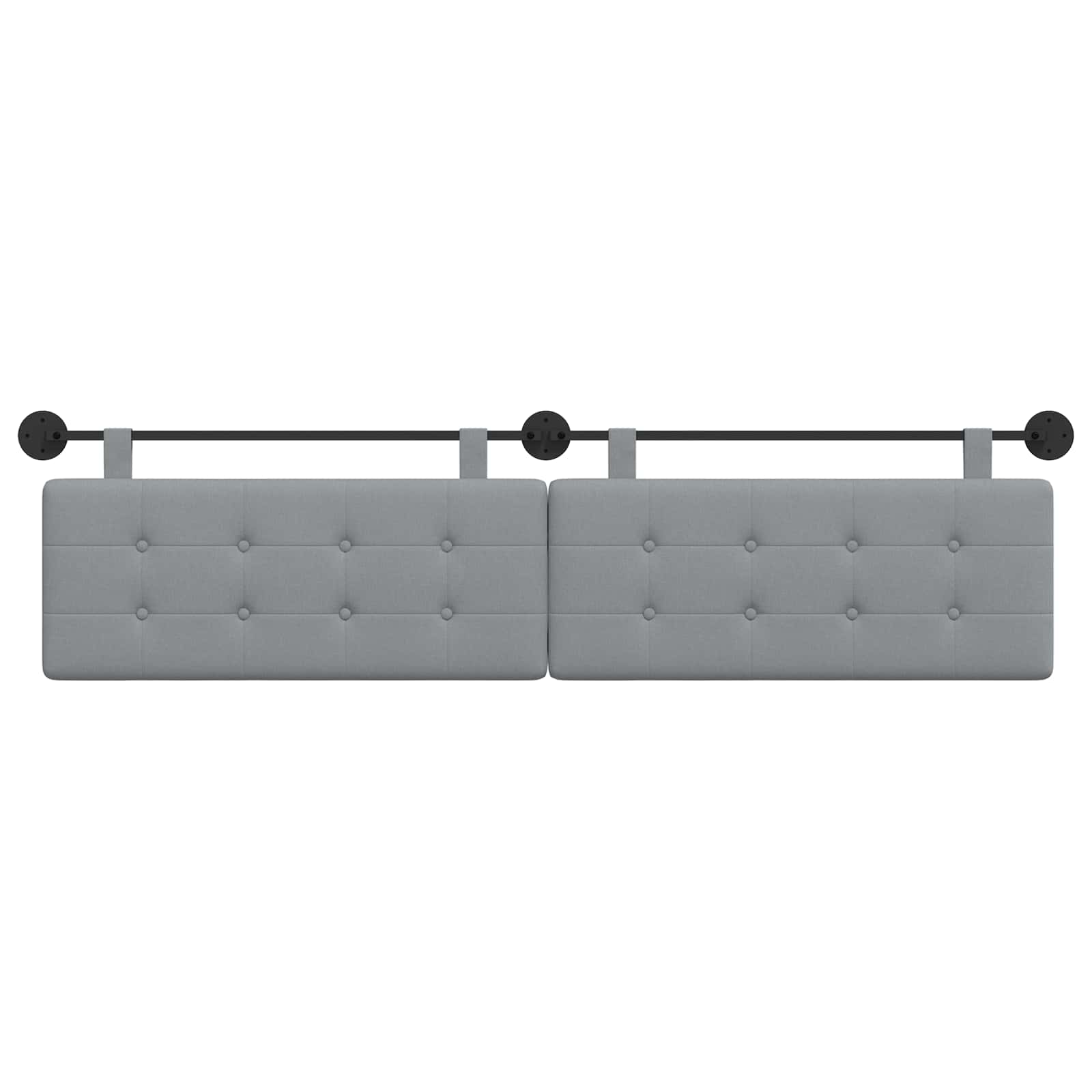 Tête de lit suspendue Gris clair tissu - XIOS