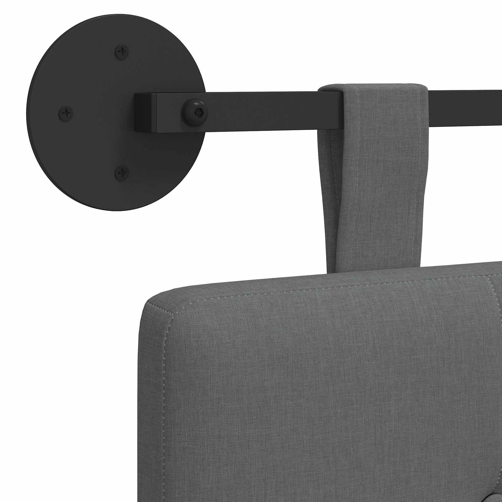 Tête de lit suspendue Gris foncé tissu - XIOS