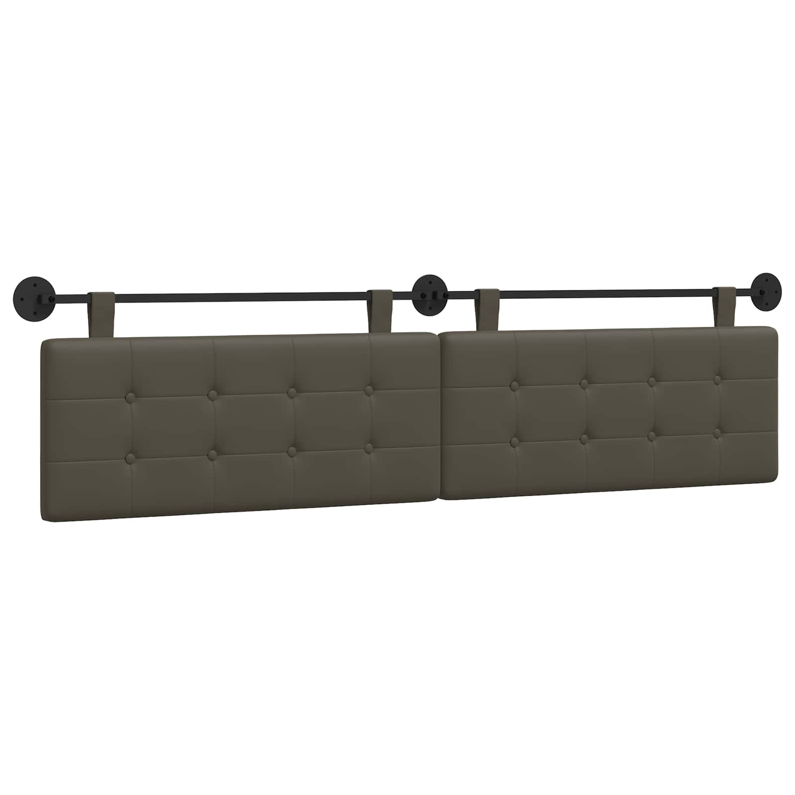 Tête de lit suspendue Gris 210 x 55 x 5 cm Simili cuir - XIOS