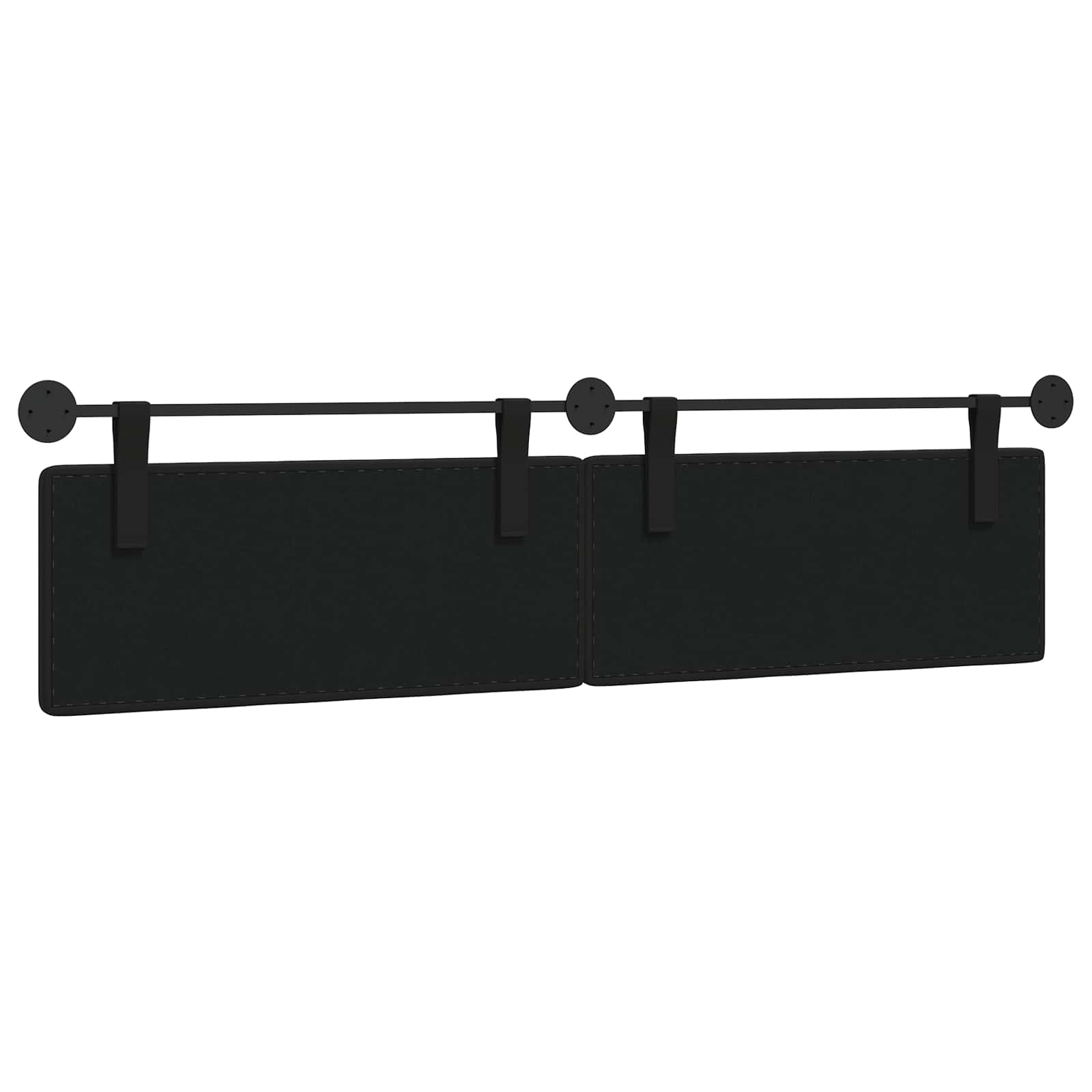Tête de lit suspendue Noir Simili cuir - XIOS