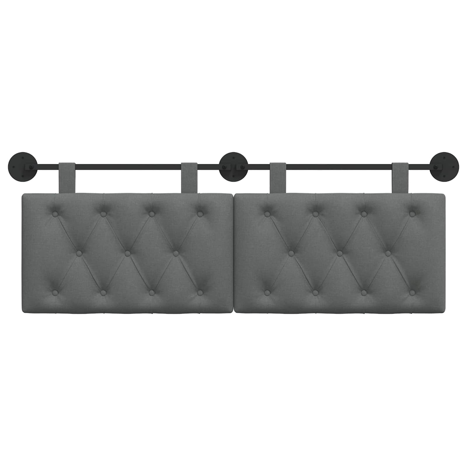 Tête de lit suspendue Gris foncé Tissu - XIOS
