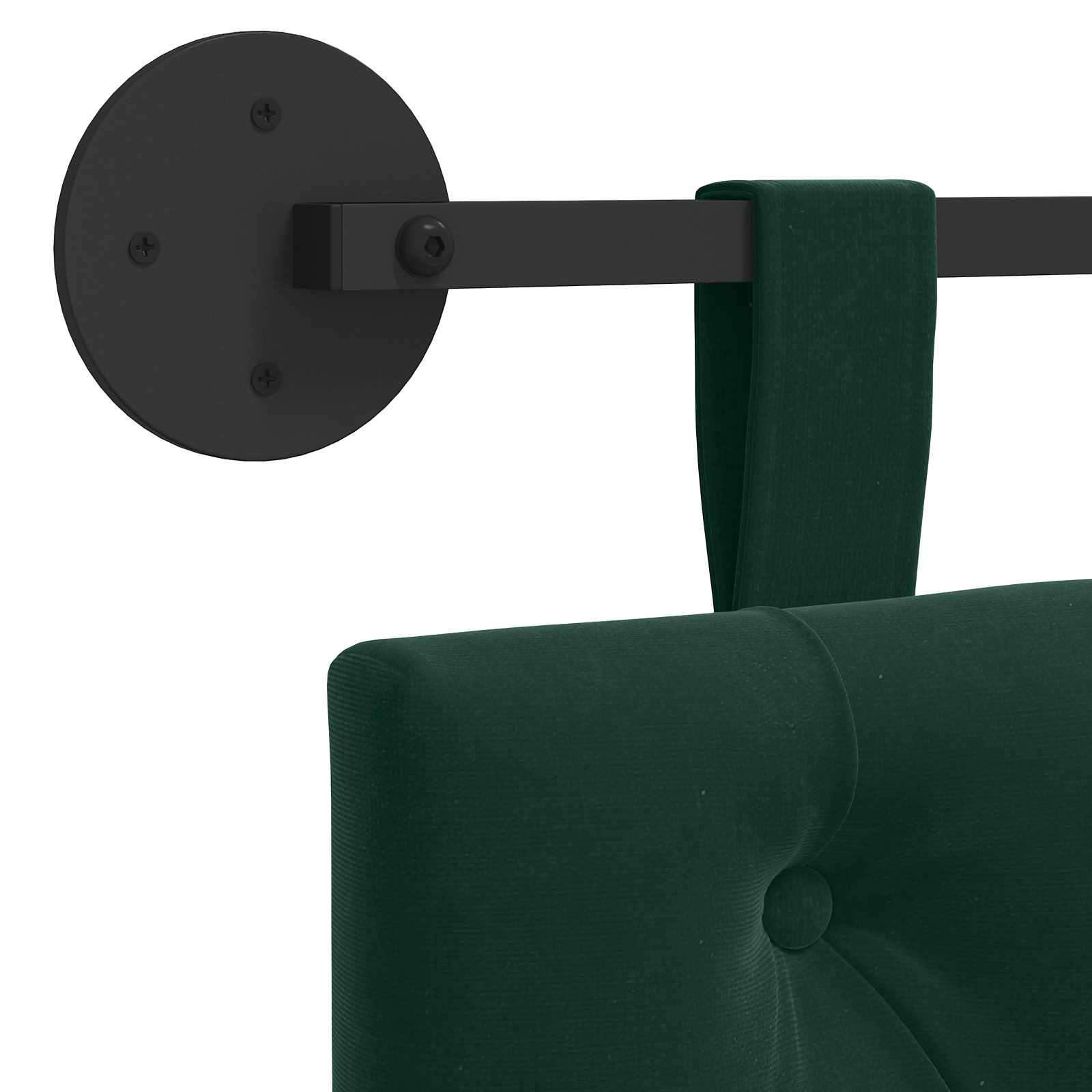 Tête de lit suspendue Vert foncé Velours - XIOS