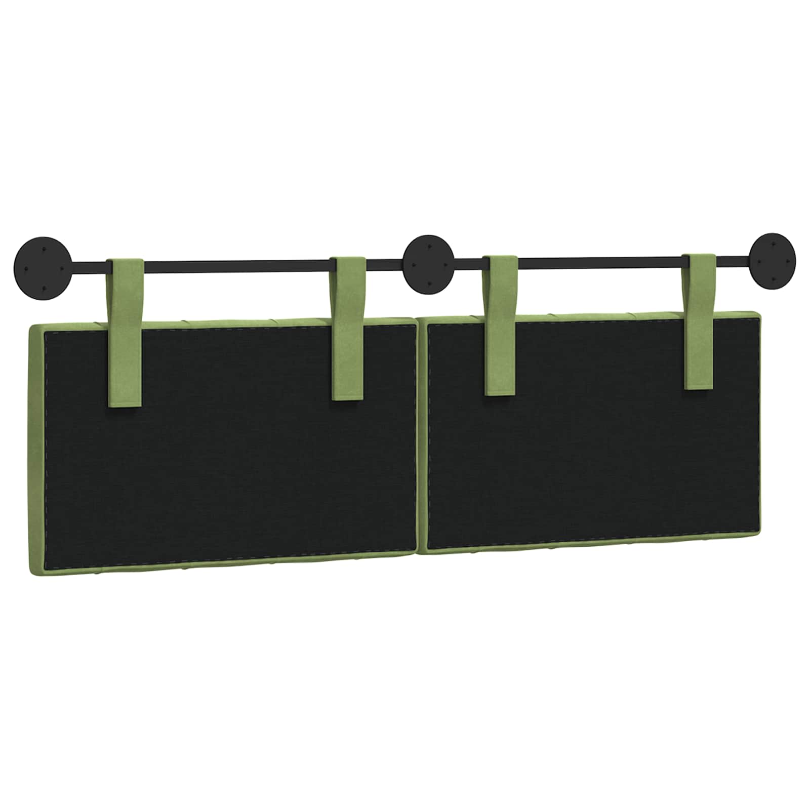 Tête de lit suspendue Avec lumière LED Vert clair Velours - XIOS