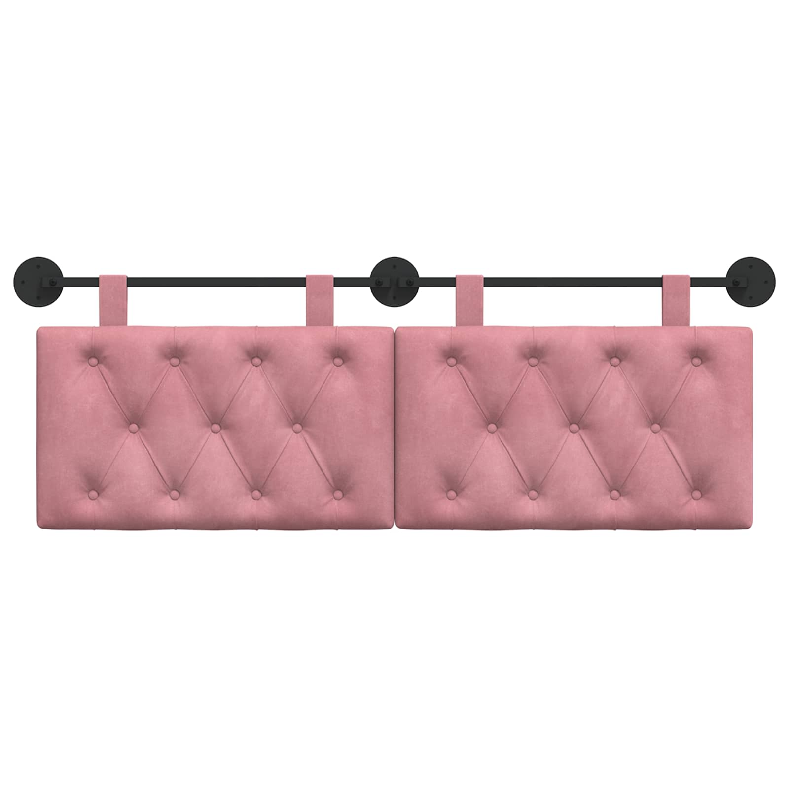 Tête de lit suspendue Avec lumière LED Rose Velours - XIOS