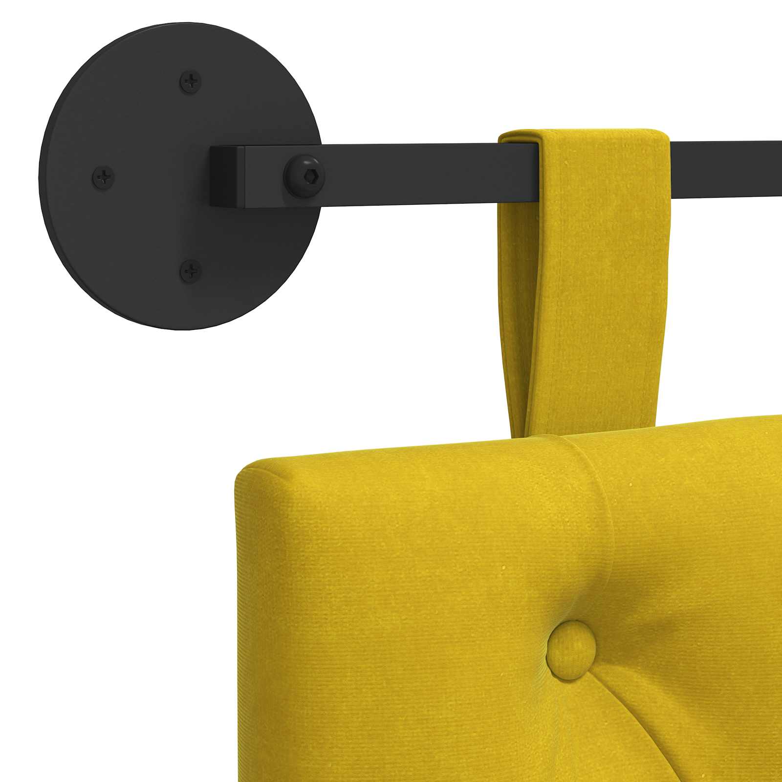 Tête de lit suspendue Jaune Velours - XIOS
