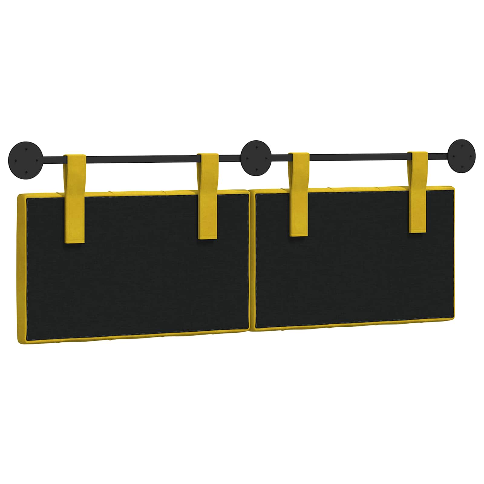 Tête de lit suspendue Jaune Velours - XIOS