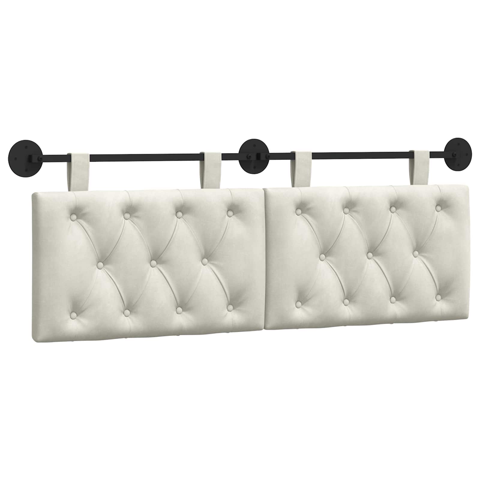 Tête de lit suspendue Avec lumière LED Crème Velours - XIOS