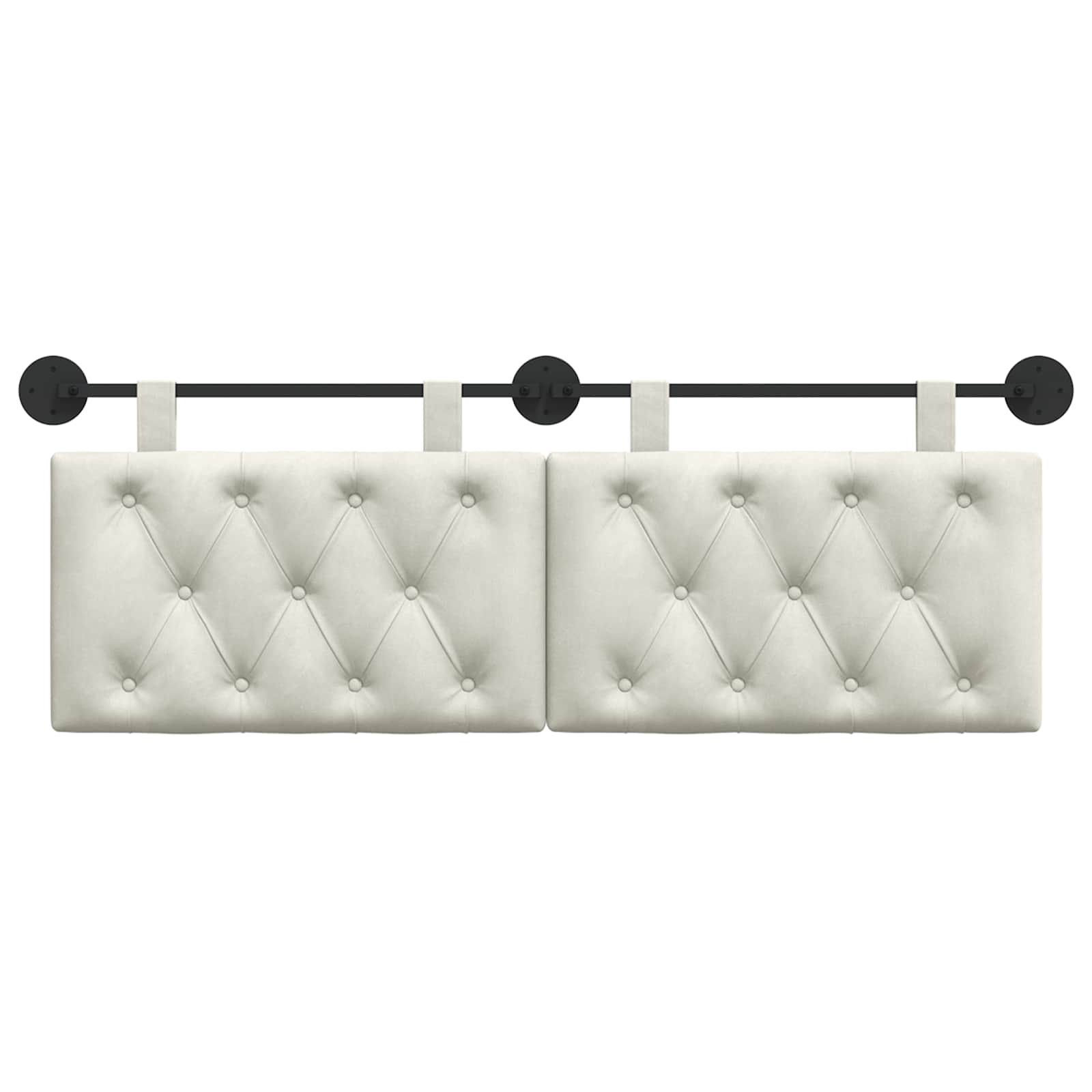 Tête de lit suspendue Avec lumière LED Crème Velours - XIOS