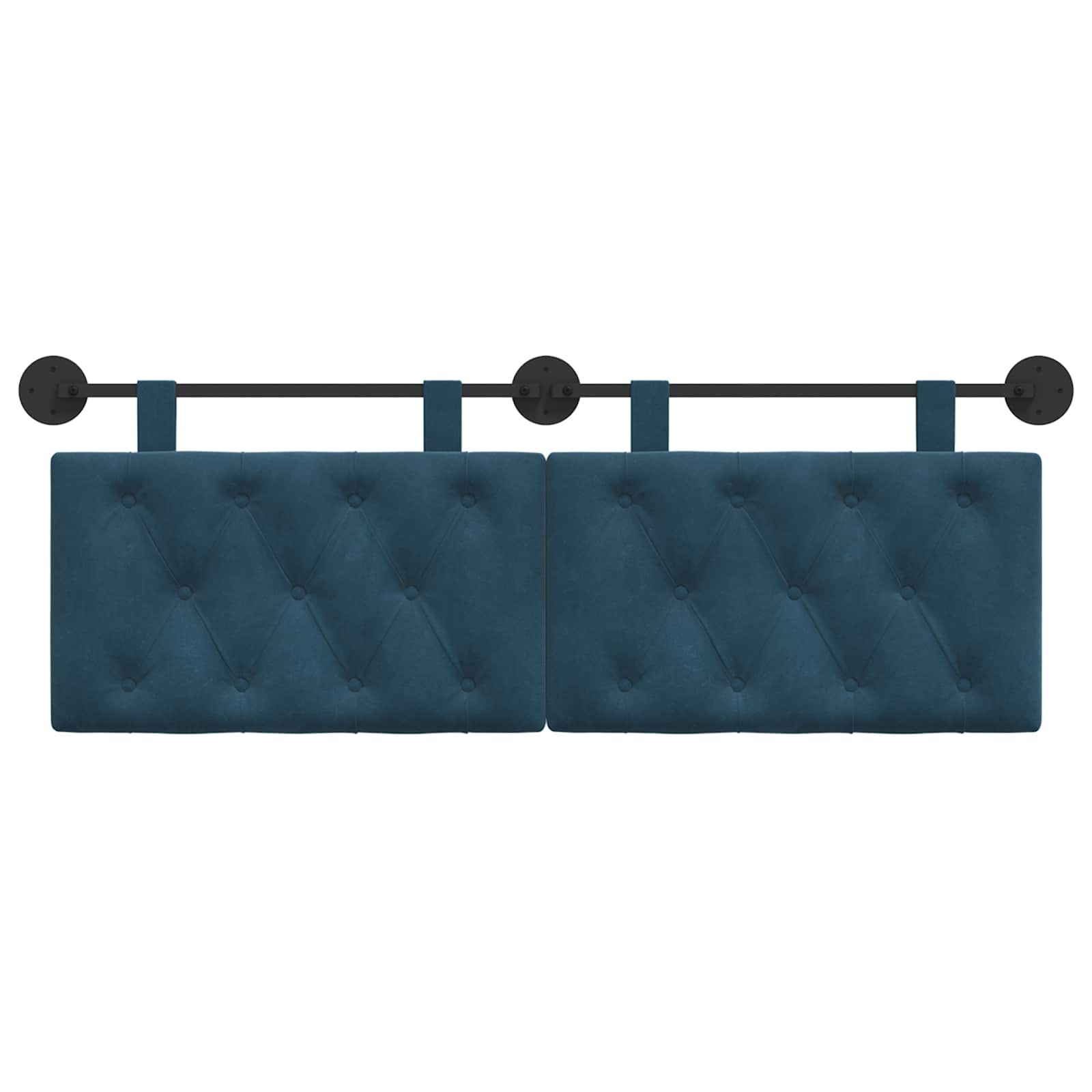 Tête de lit suspendue Avec lumière LED Bleu Velours - XIOS