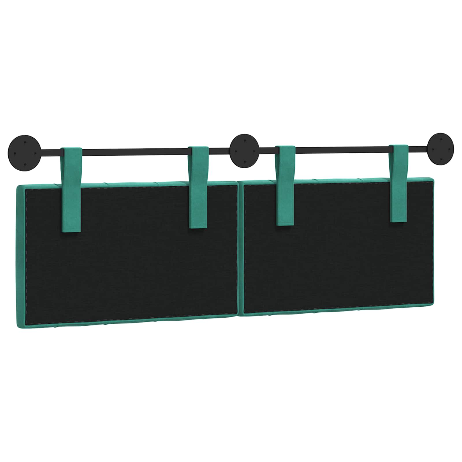 Tête de lit suspendue Avec lumière LED Turquoise Velours - XIOS